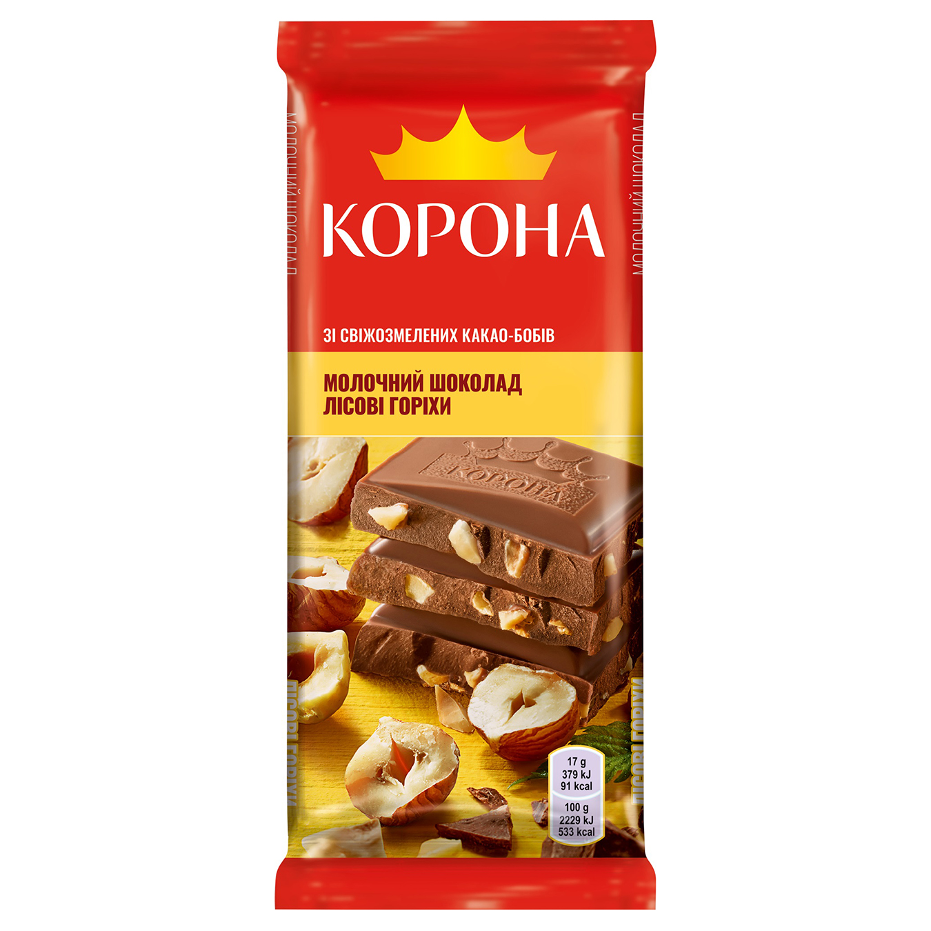 Milk Chocolate Korona with Hazelnut 90g
