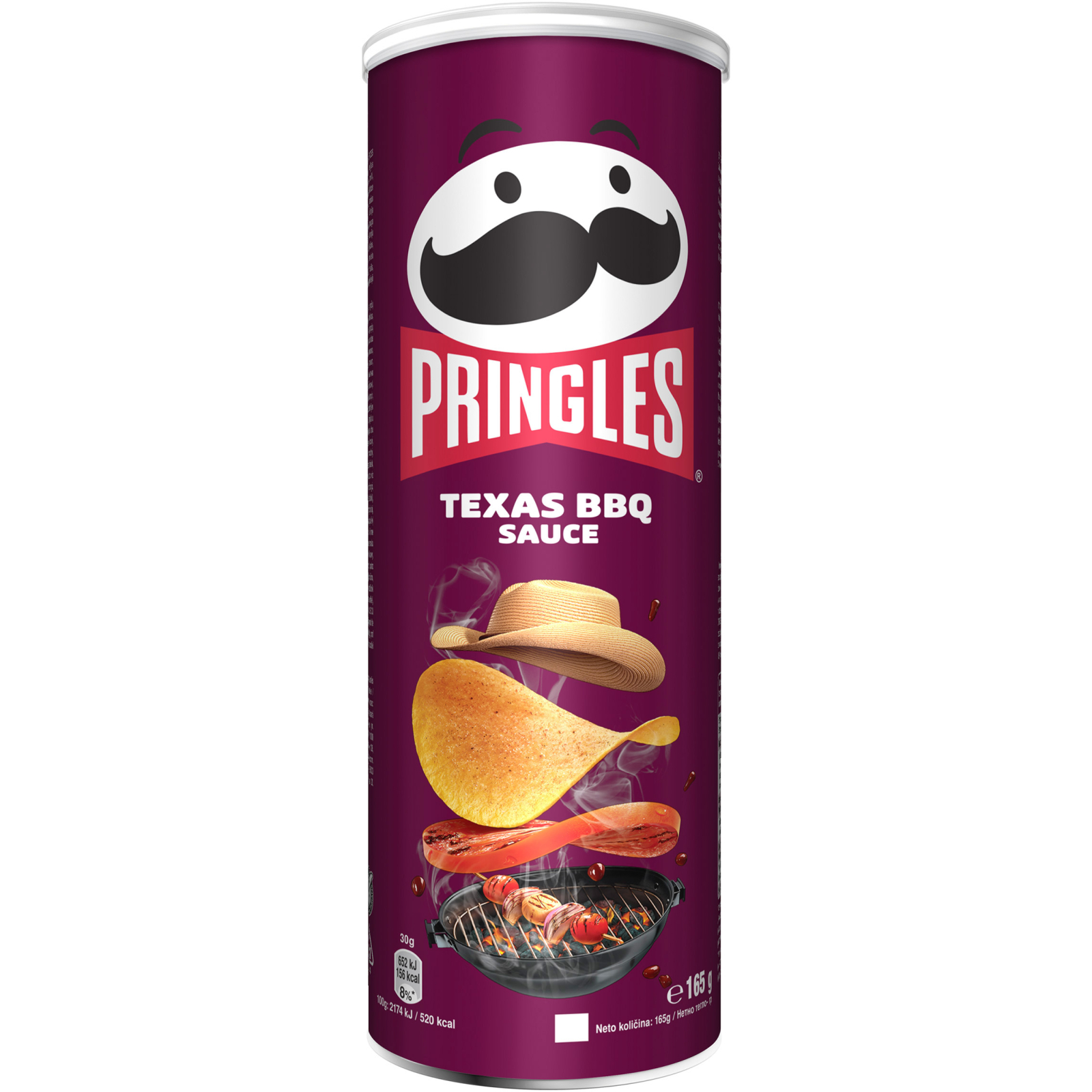 Pringles potato barbecue chips 165g