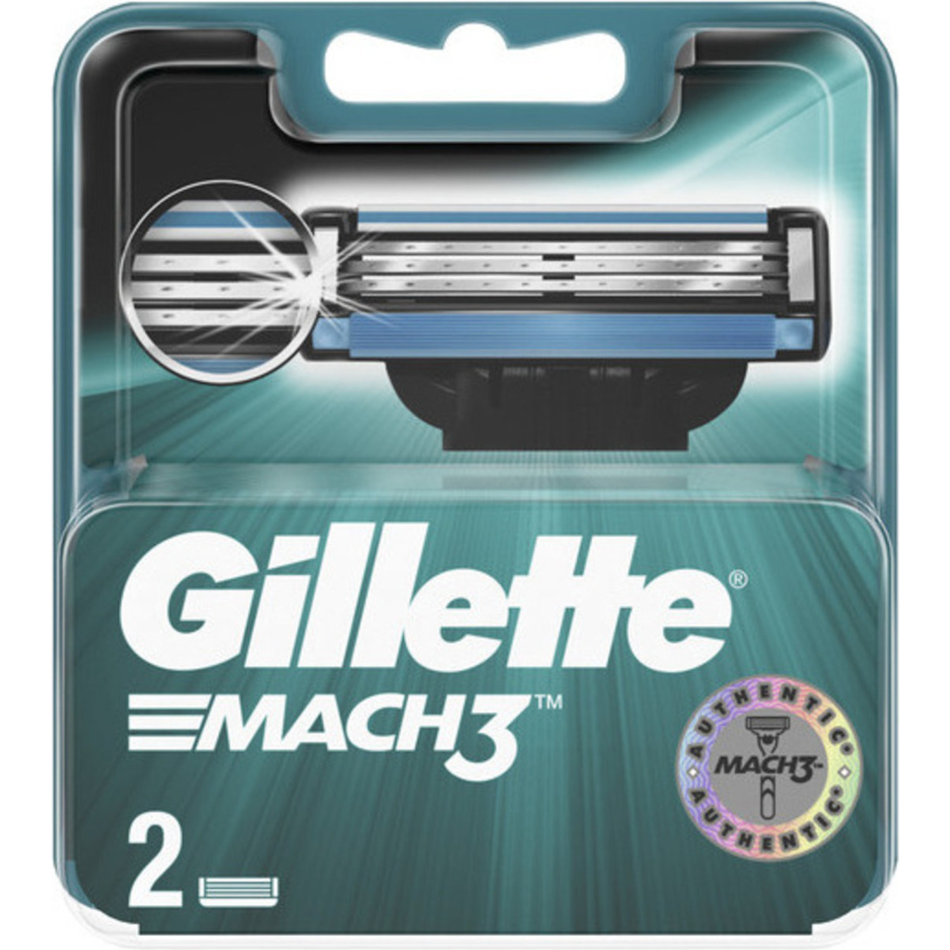 Gillette Mach3 Replaceable Shaving Cartridges 2pcs