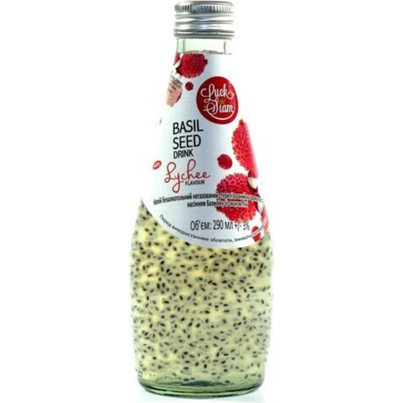 LUCK SIAM non-alcoholic drink with Basil Lychee seeds 0.29 l