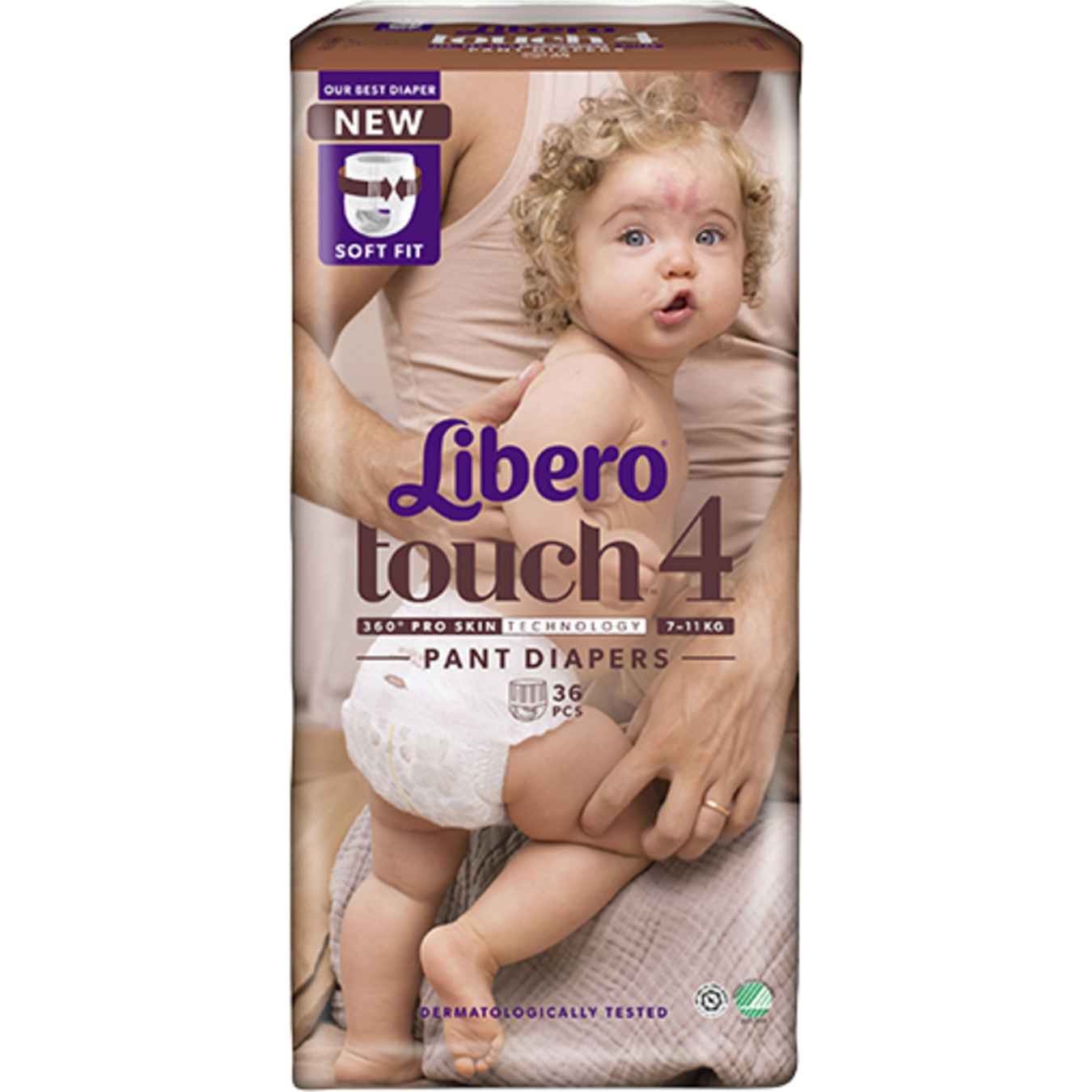 Підгузники-трусики Libero Touch 4 для дітей 7-11кг 36шт