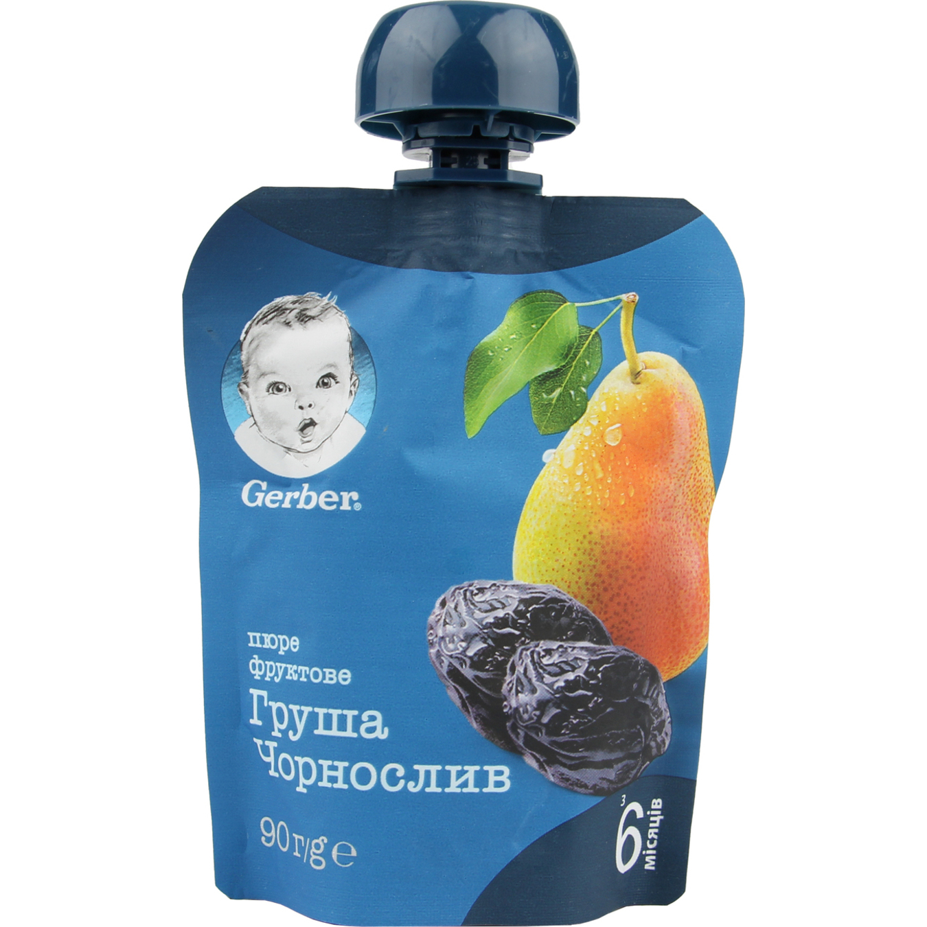 Gerber for babies pear and prunes puree 90g