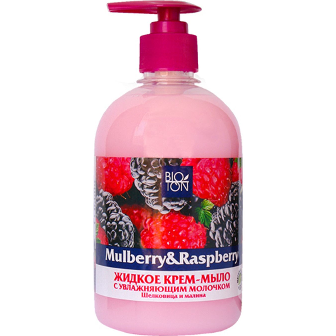 Bioton Mulberry & Raspberry Liquid Cream Soap with Moisturizing Milk 500ml