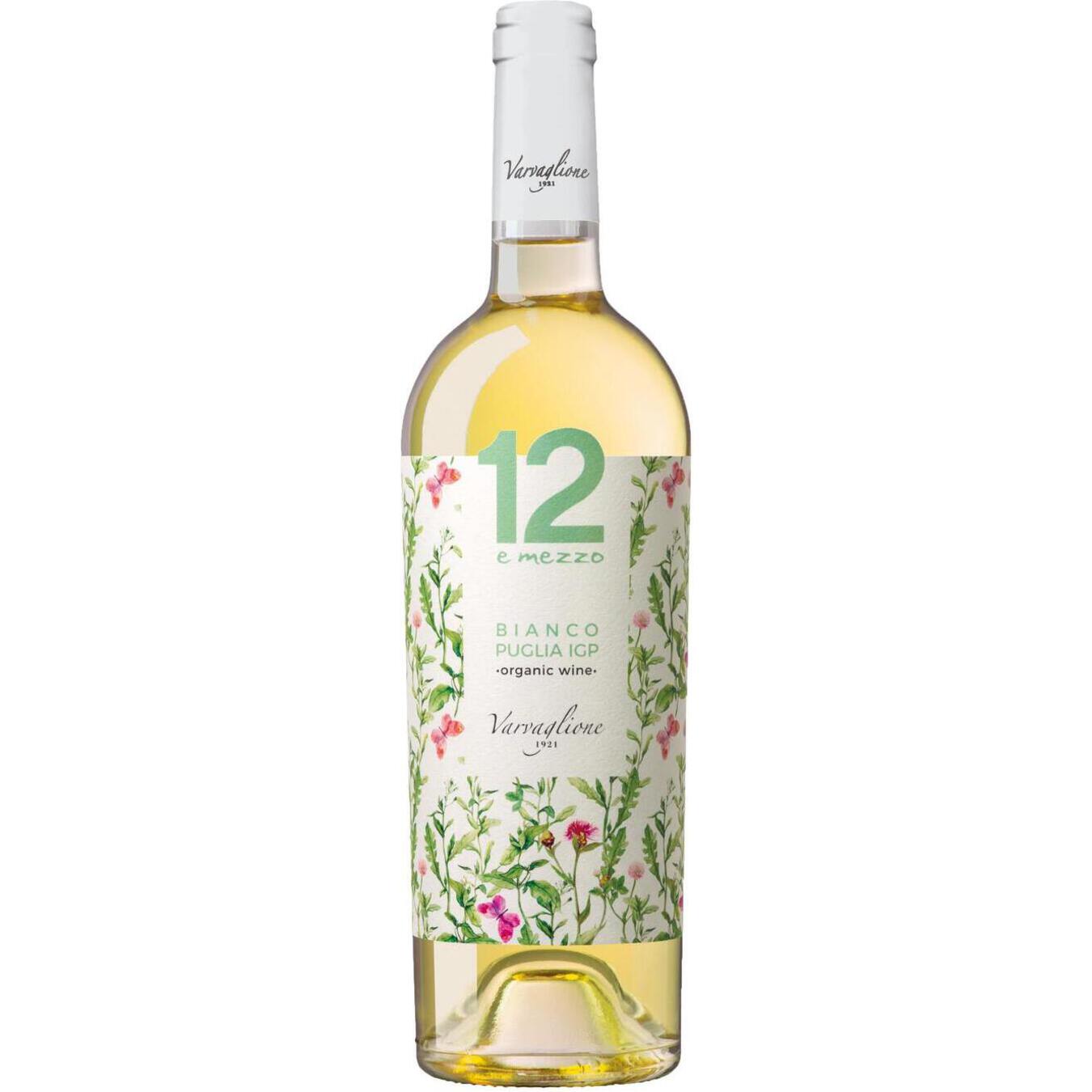 Вино 12 E Mezzo Biologico Bianco Puglia IGP біле напівсухе 12,5% 0,75л