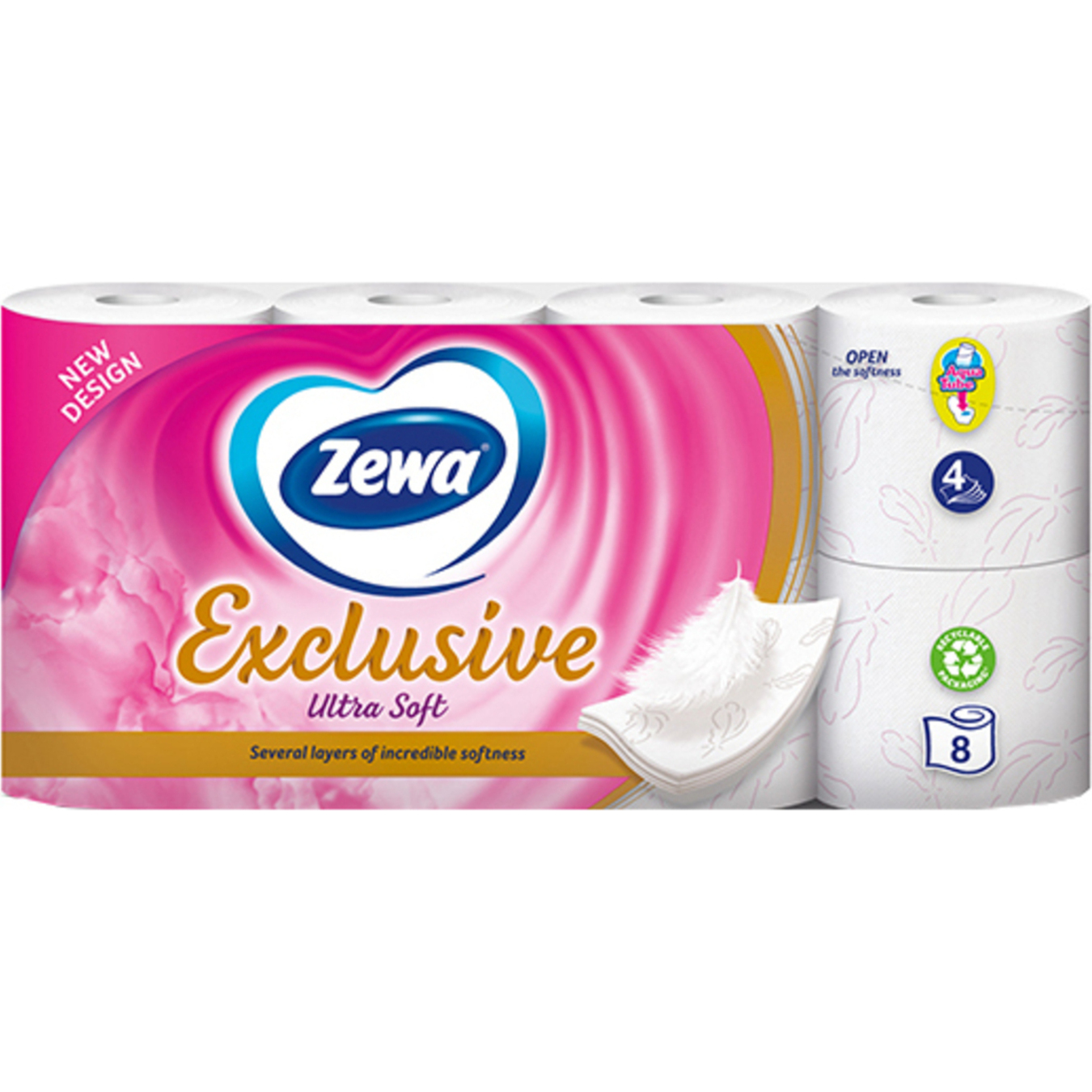 Папір туалетний Zewa Exclusive Ultra Soft 4-х шаровий 8шт