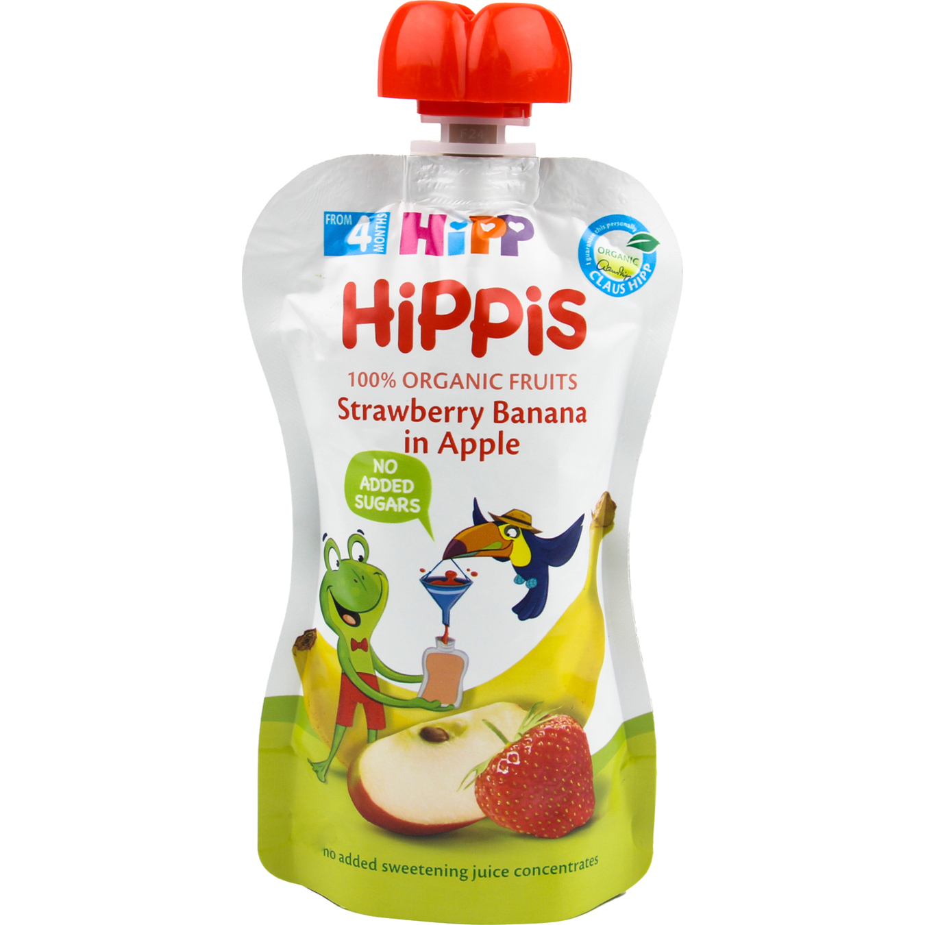 HiPP Hippis for children from 4 months banana apple strawberry puree 100g