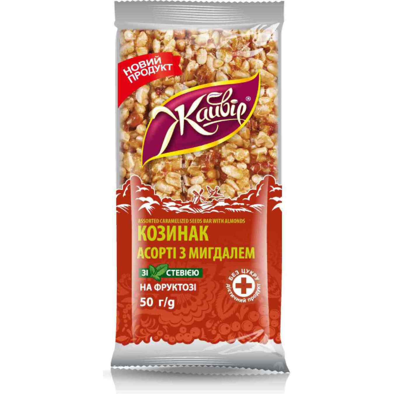Kozynak Zhaivyr Assorts with almonds on fructose with stevia 50g
