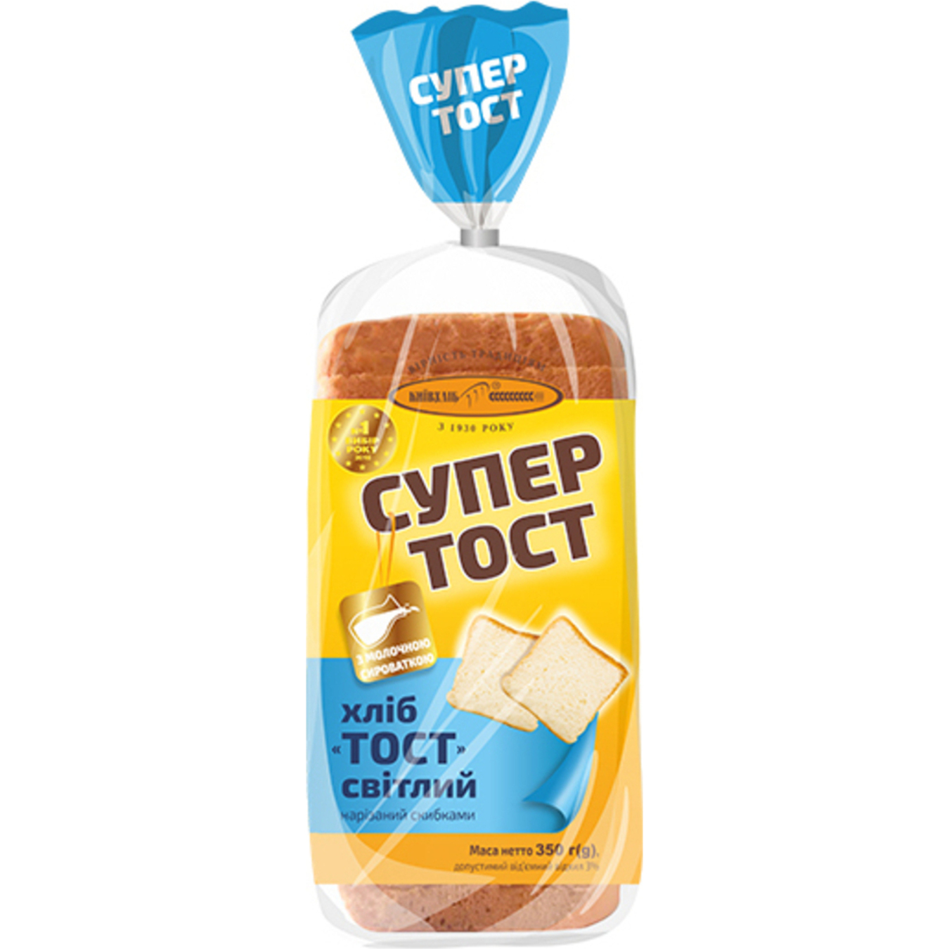 Bread Kyyivkhlib toast light sliced 350g