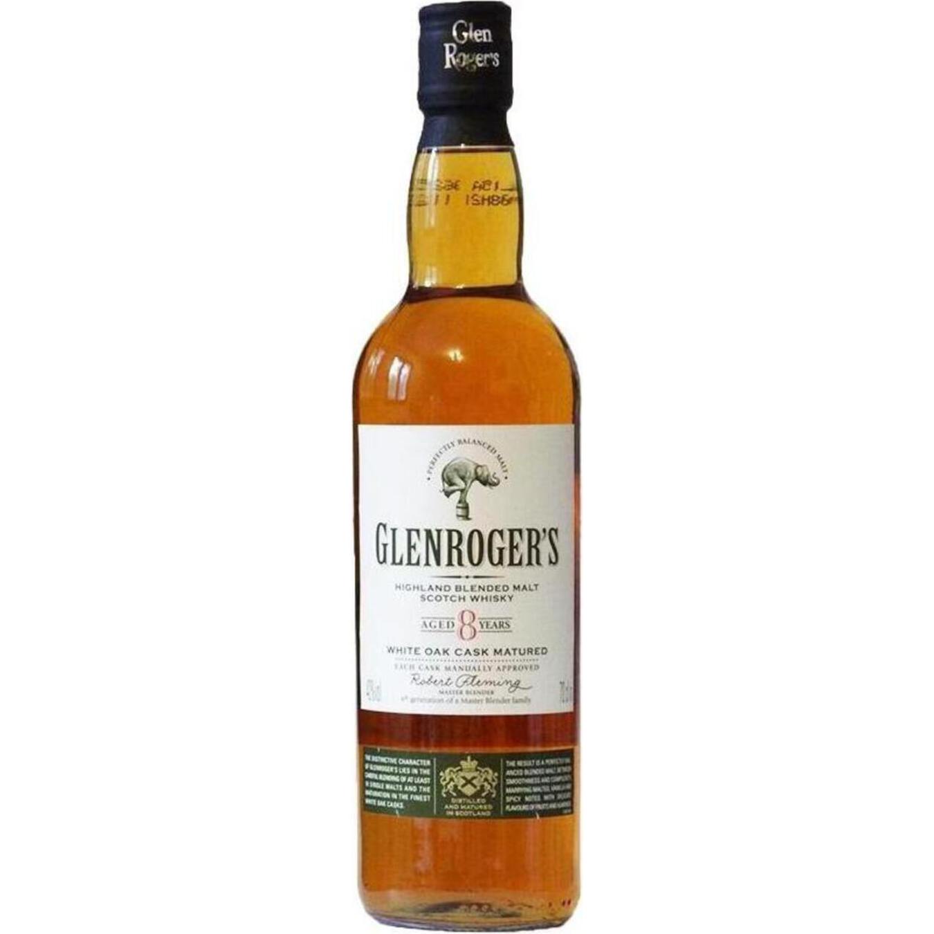 Glenroger's 8yrs whisky 40% 0,7l
