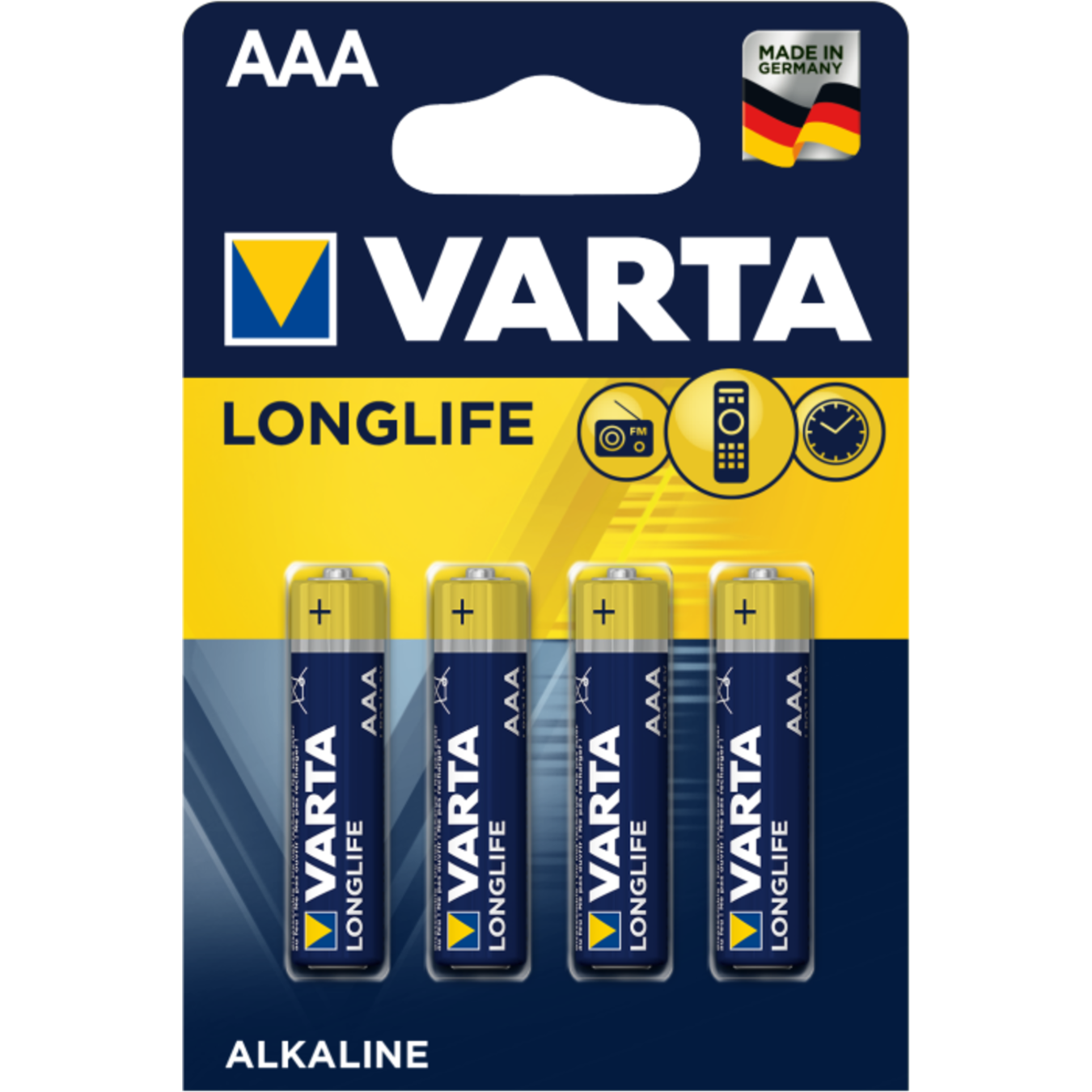 Батарейка VARTA Longlife Alkaline AAA BLI 4шт