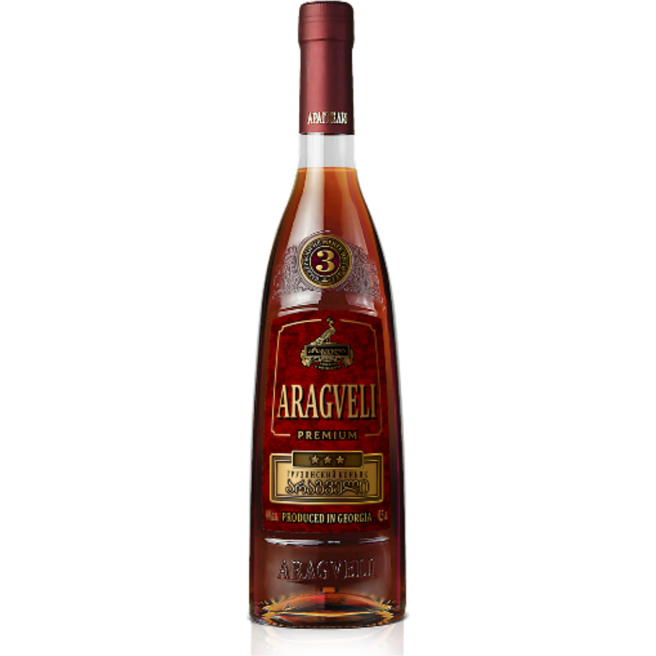 Cognac Aragveli Premium Gocha 40% 3 years. 0.5 l 2