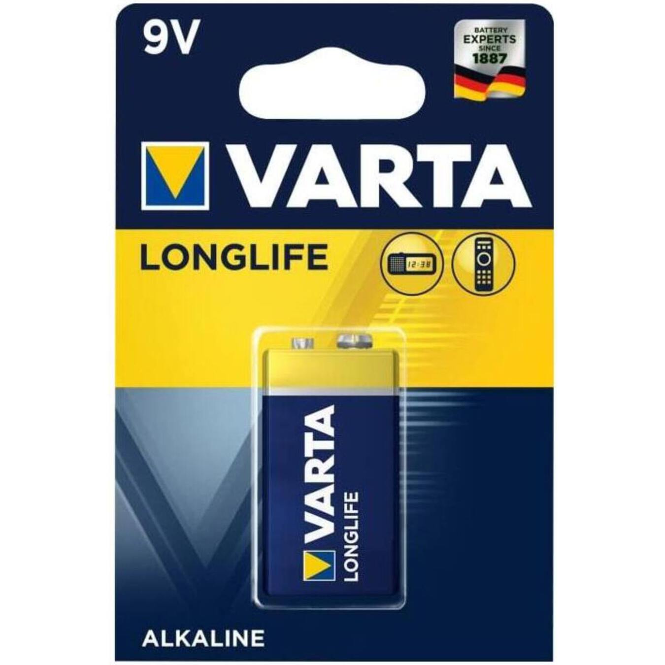 Батарейка Varta Longlife 6LR61 BLI 1 Alkaline 2