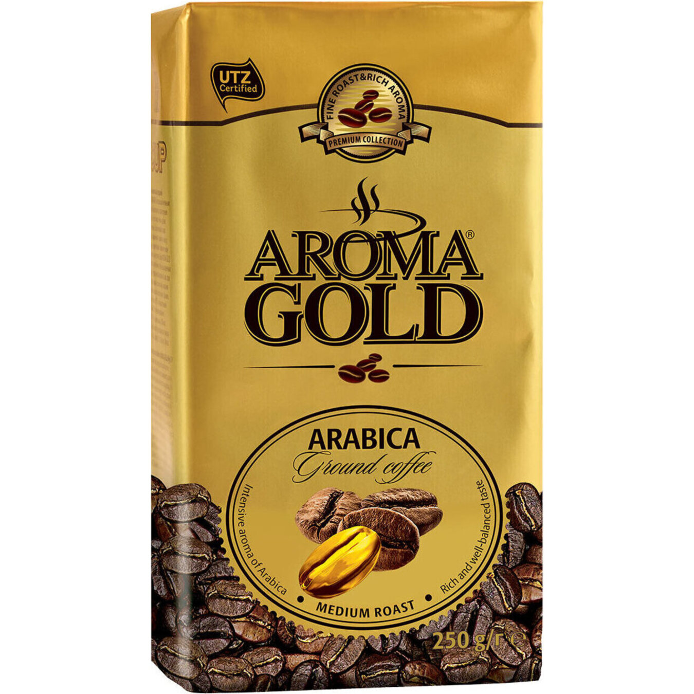 Кава Aroma Gold Arabica мелена 250г в/у