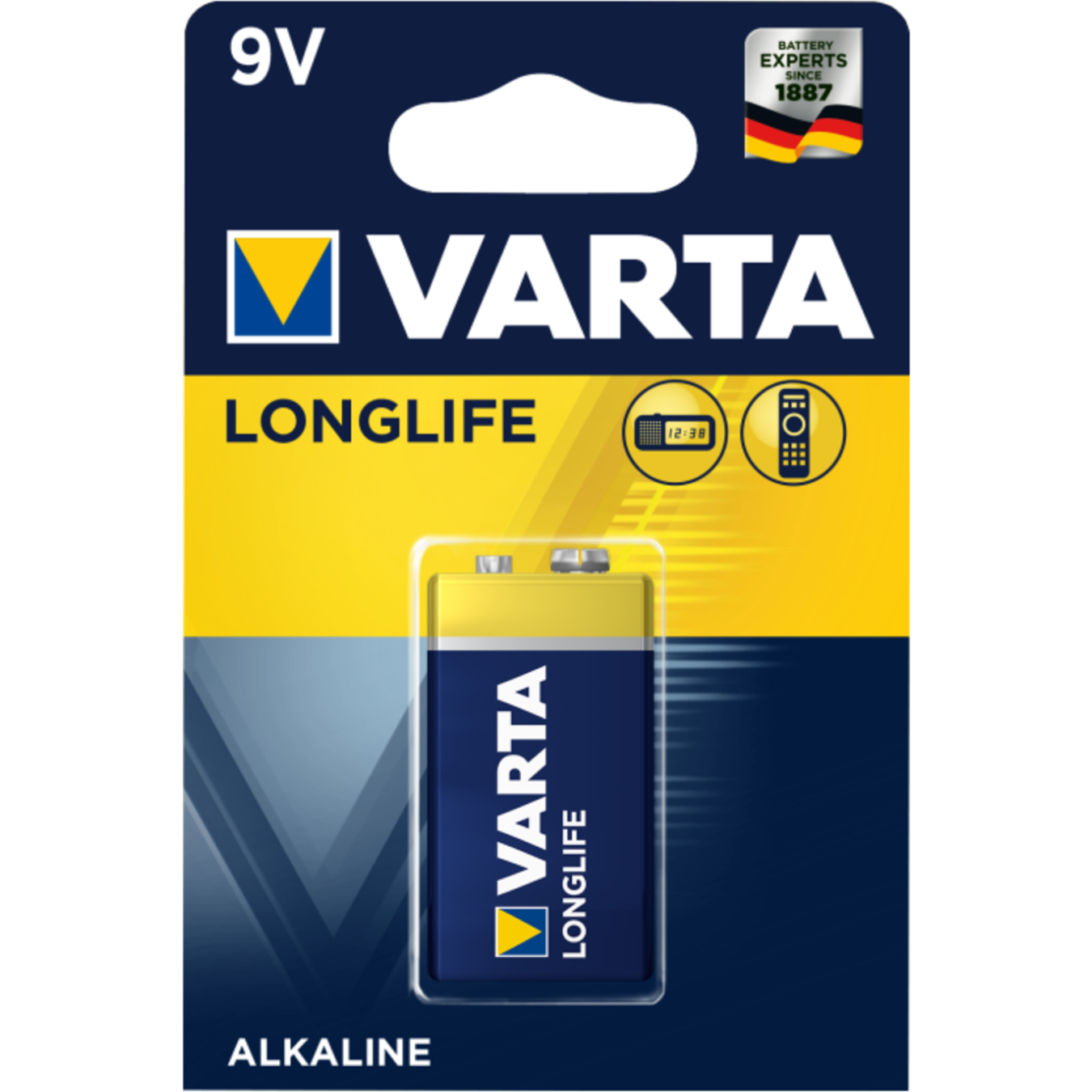 Батарейка Varta Longlife 6LR61 BLI 1 Alkaline