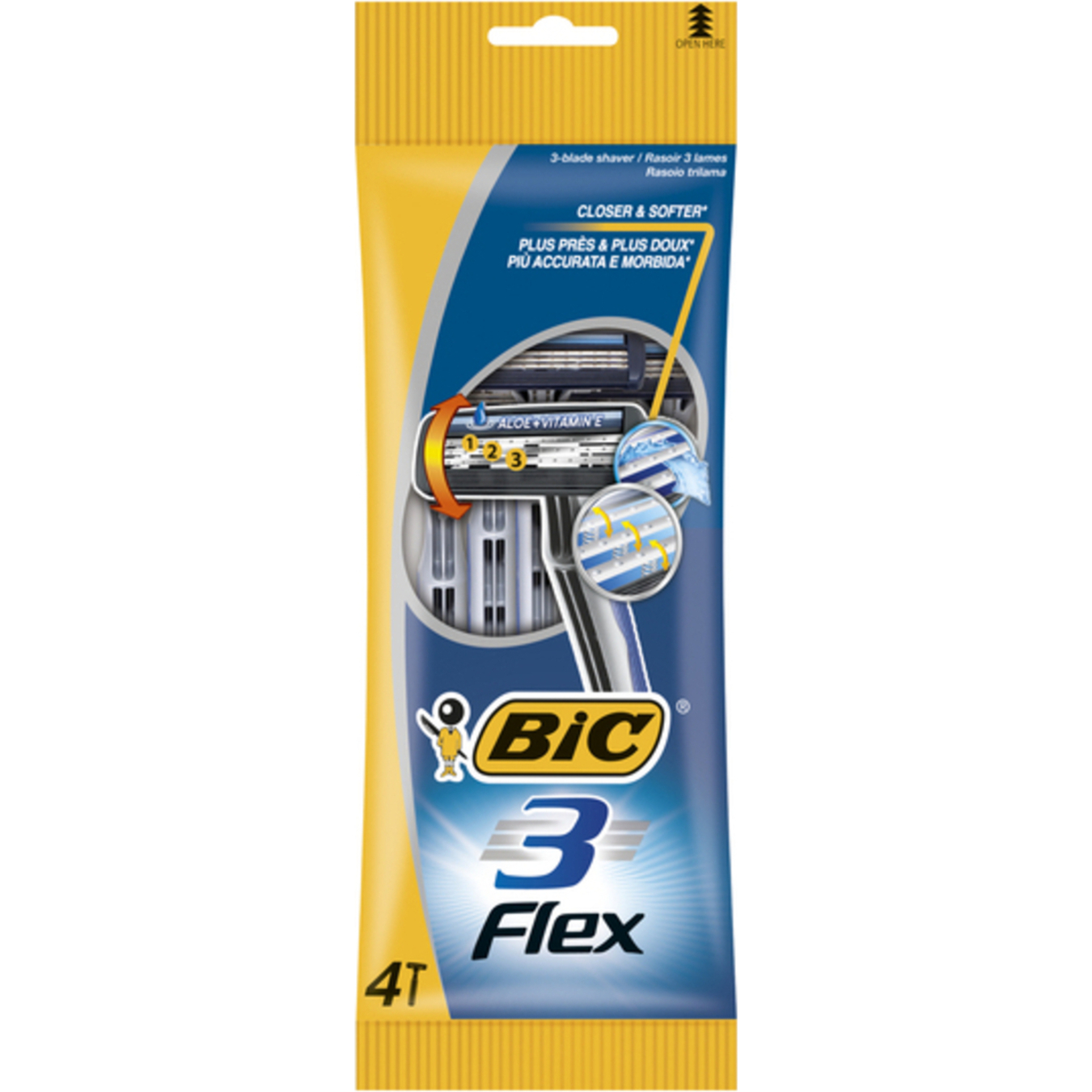 BIC Flex 3 for shaving razor 4pcs