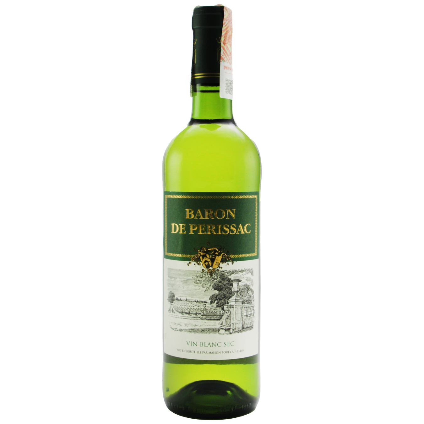 Вино Baron de Perissac Vin Blanc Sec белое сухое 11% 0,75л