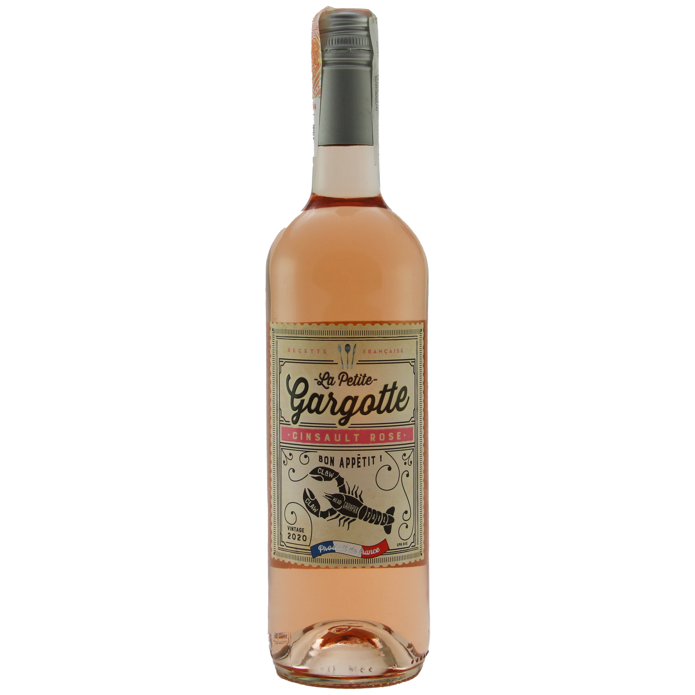 Вино Gargotte Cinsault Rose Pays d'Oc розовое полусухое 12% 0,75л