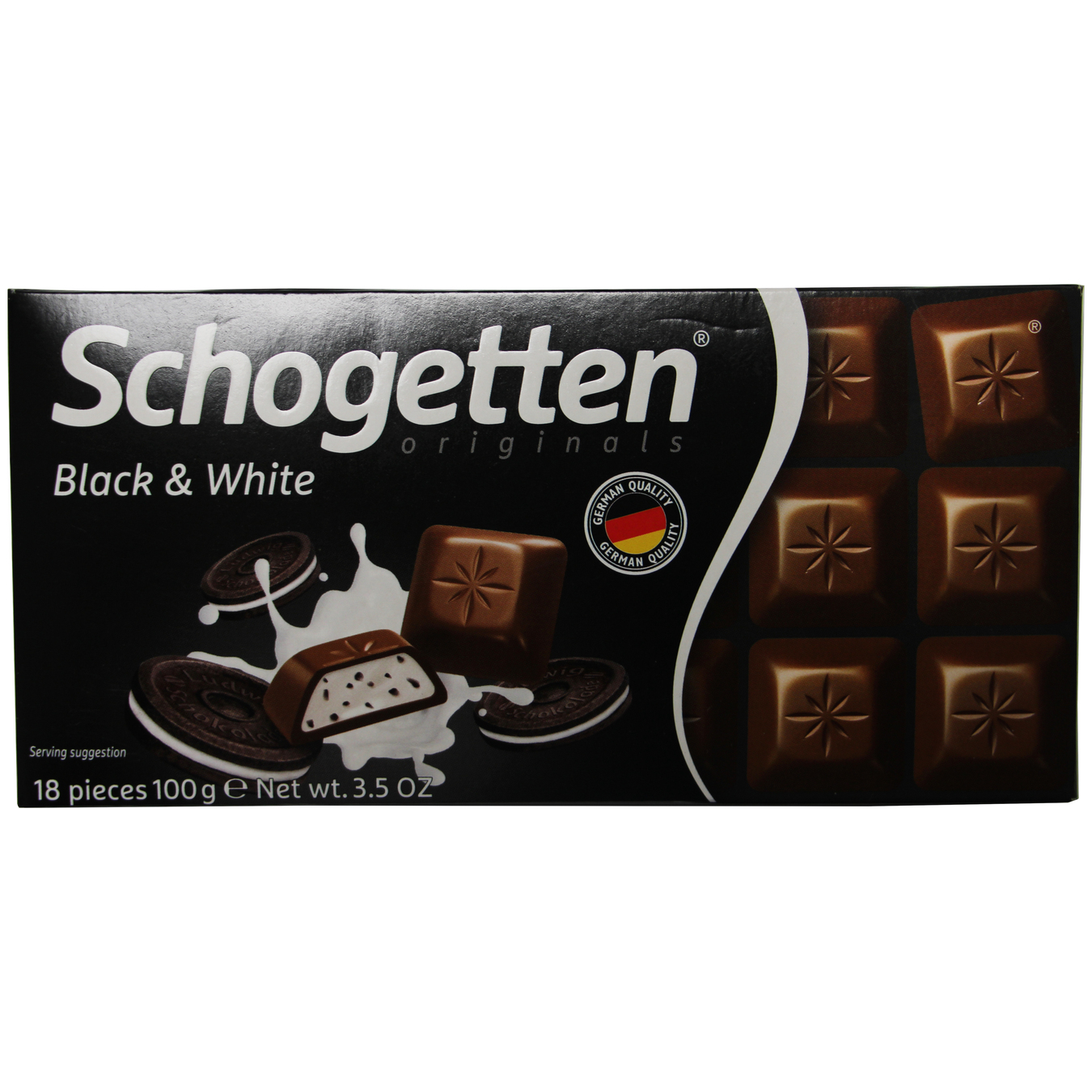 Schogetten Black And White With Milky Filling Milk Chocolate 100g