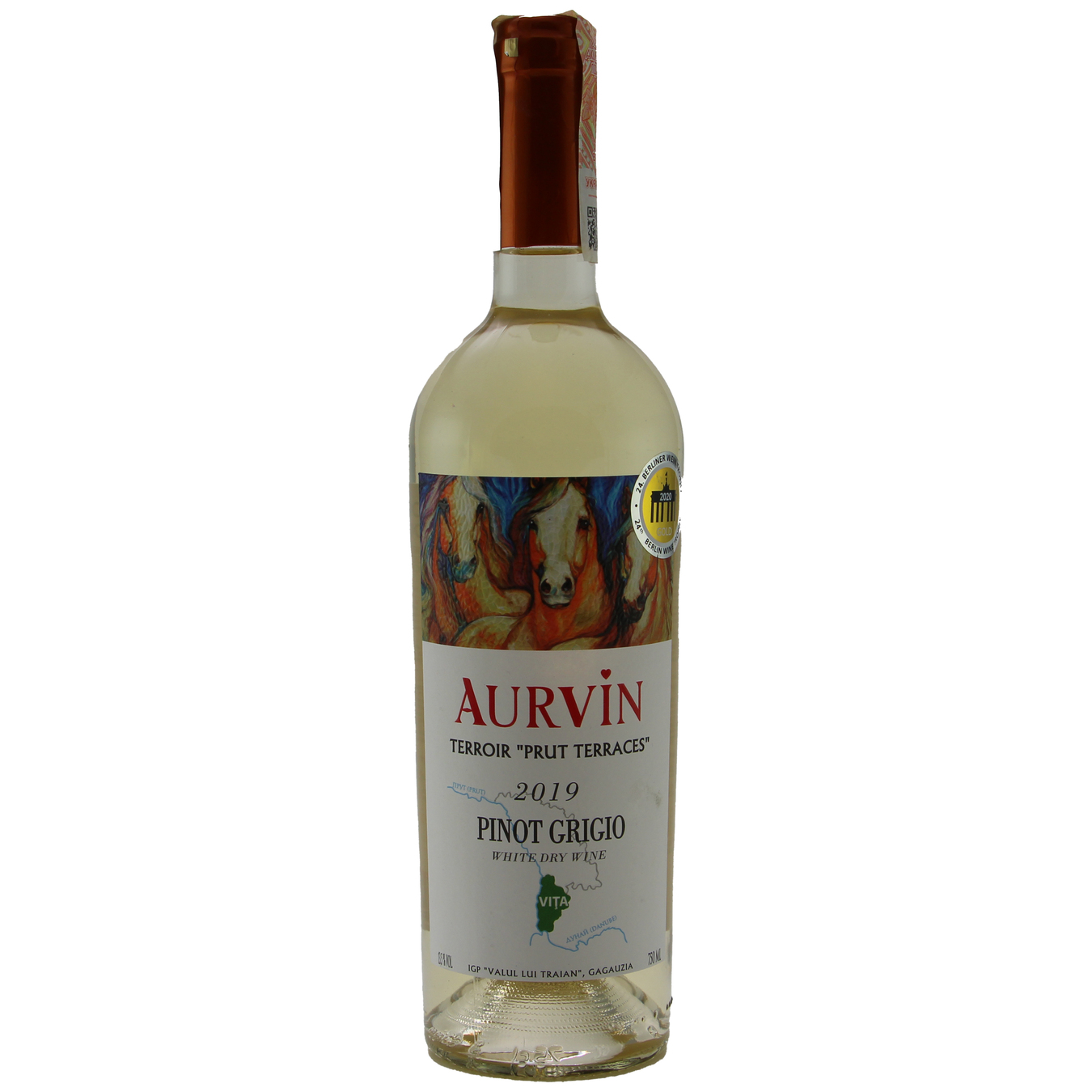 Вино Aurvin Pinot Grigio белое сухое 13,5% 0,75л