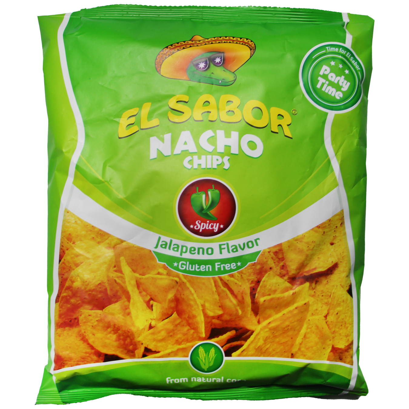 El Sabor Nacho Chips with Jalapeno Pepper Flavor 225g