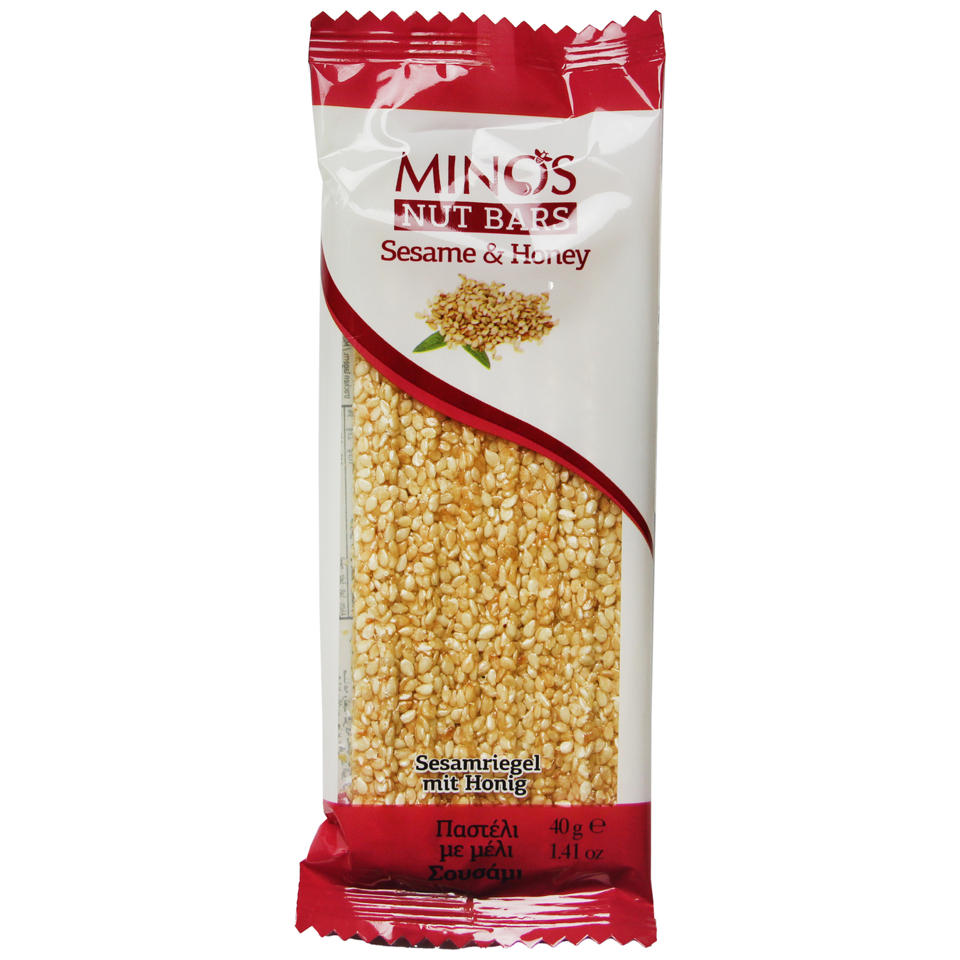 Батончик Minos с семенами кунжута и медом 40г