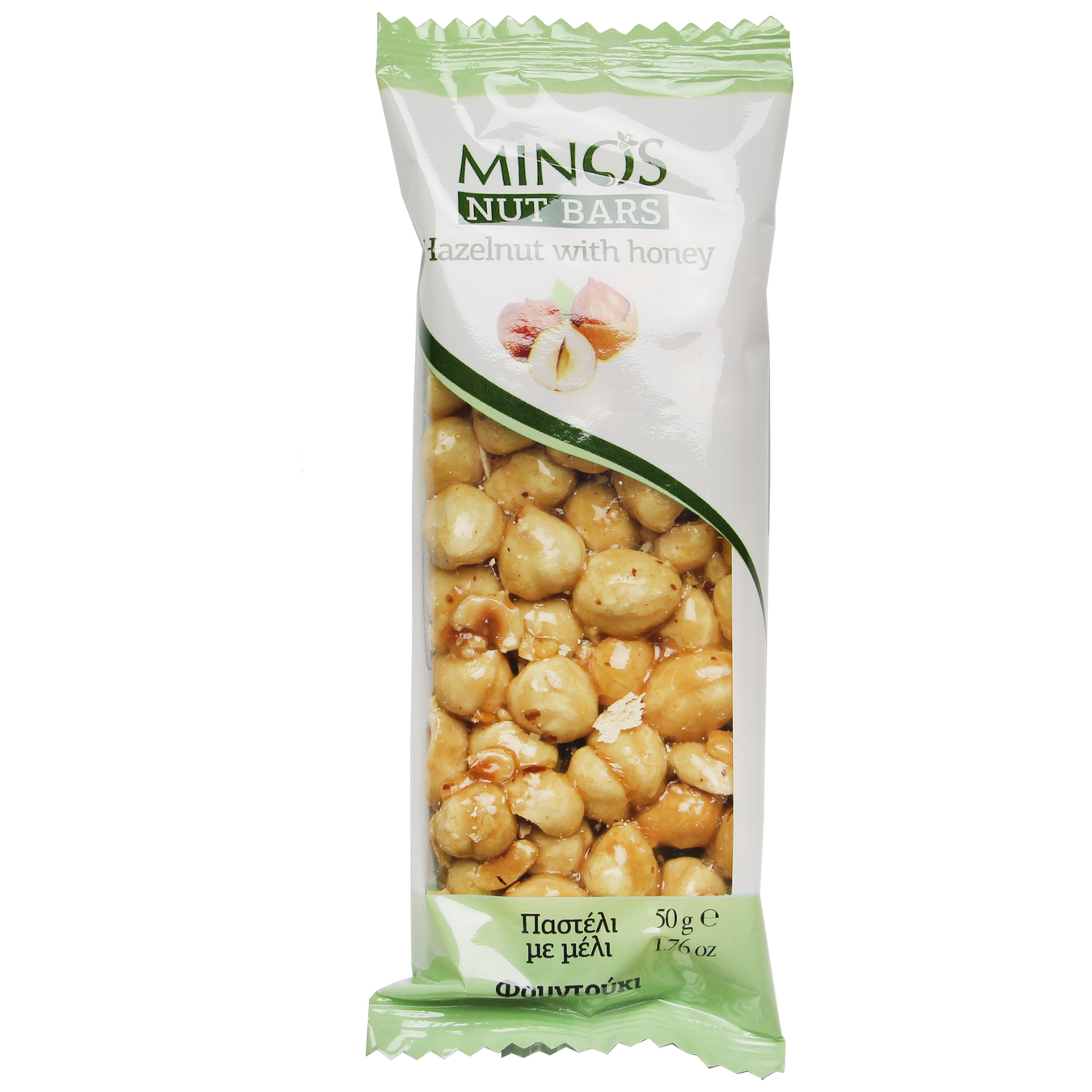 Minos With Hazelnut And Honey Nut Bar 50g