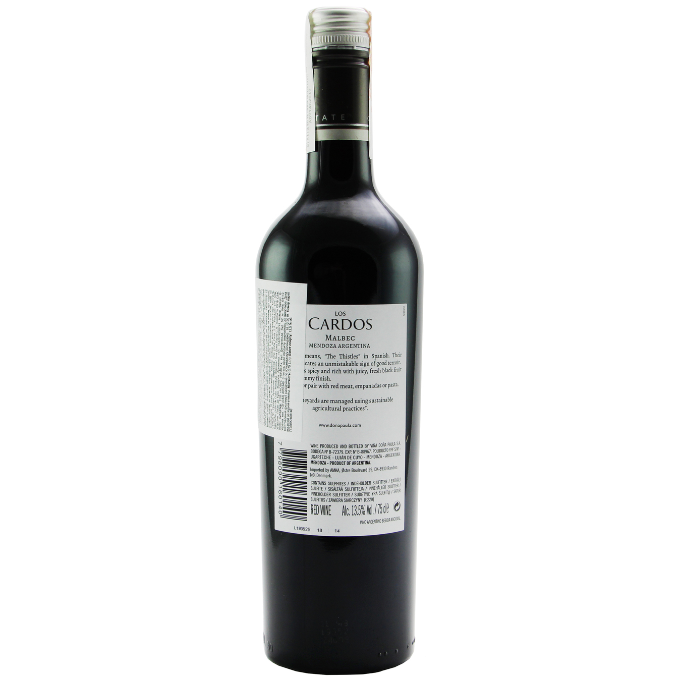 Вино Los Cardos Malbec Mendoza красное сухое 13,5% 0,75л 2