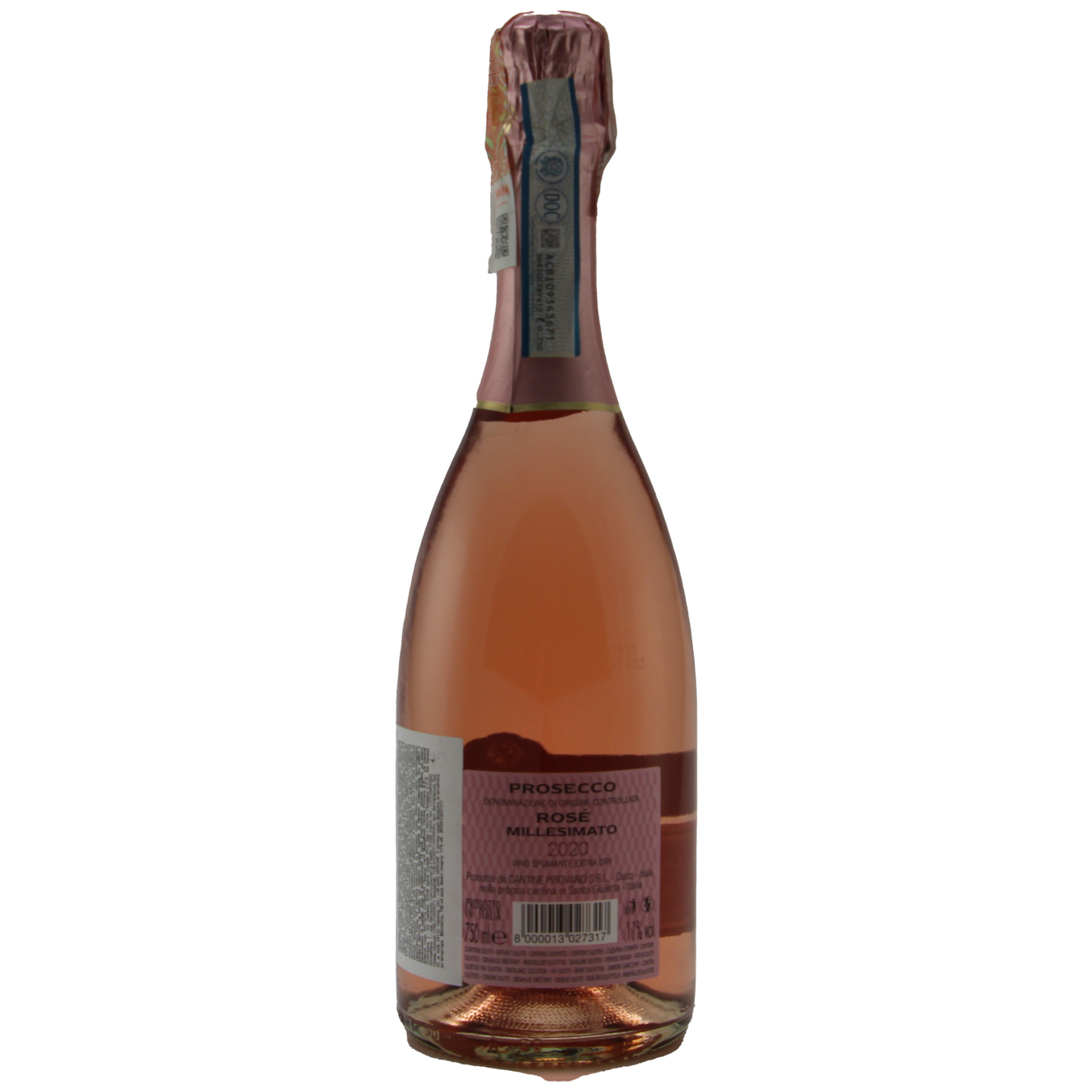 Вино ігристе Pirovano Prosecco Rose рожеве сухе 11% 0,75л 2
