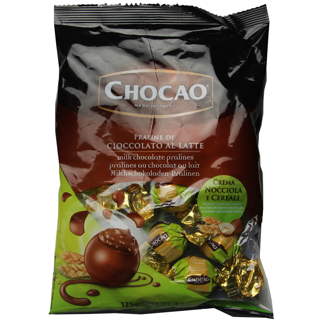 Candies Vergani Chocаo with Hazelnut and Cereals in Milk Chocolate 125g