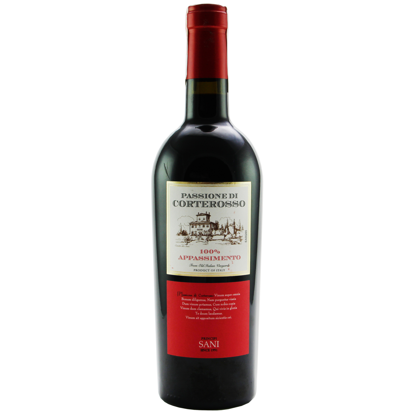 Вино Carlos Sani Passione di Corterosso 100% Appassimento Salento IGT червоне напівсухе 14% 0.75л