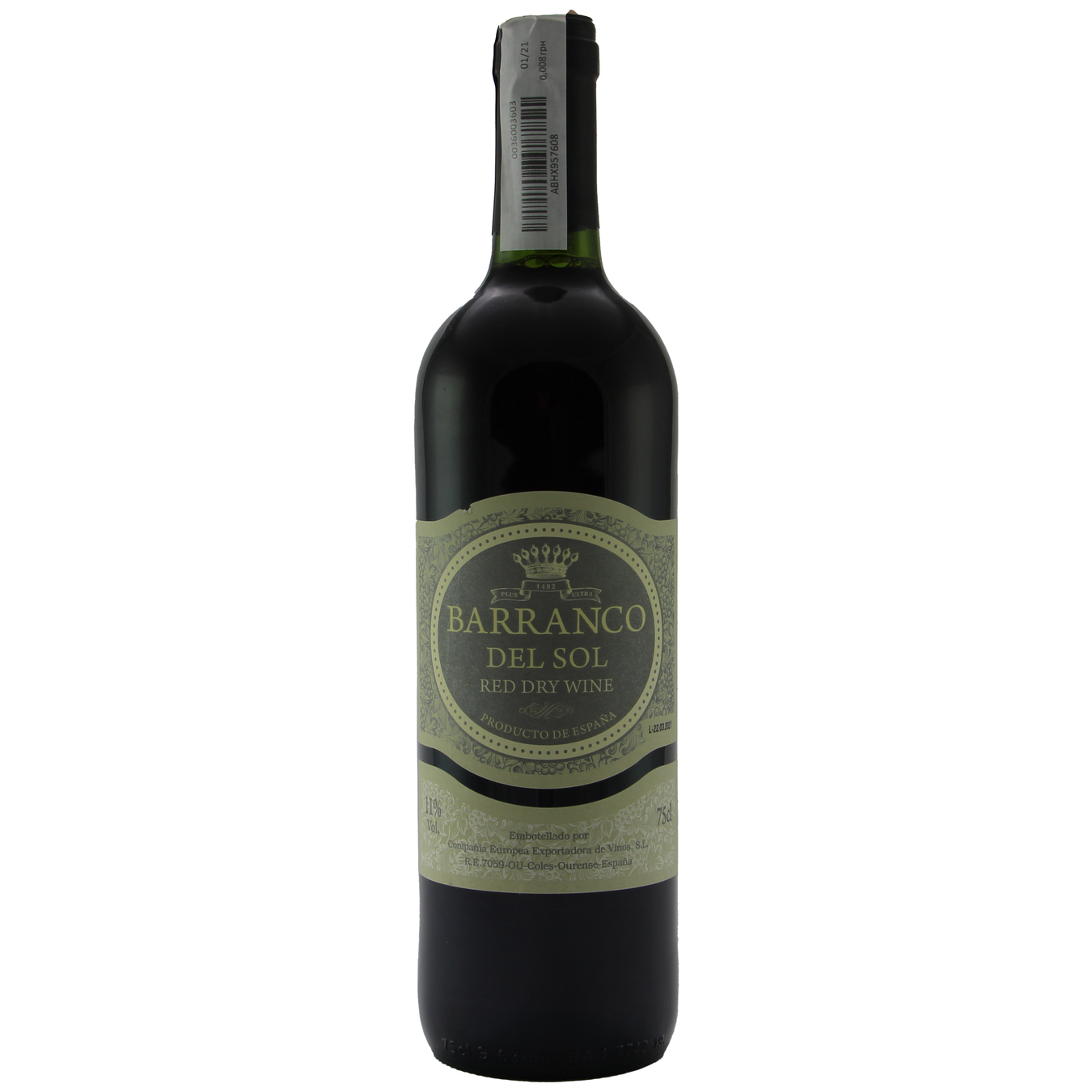 Barranco del Sol Dry Red Wine 11% 0,75l