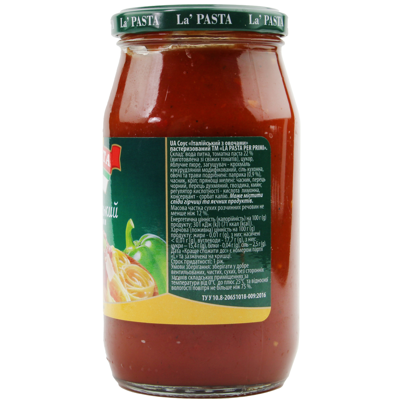 La Pasta Italian Pasta Sauce with Vegetables 460g 2