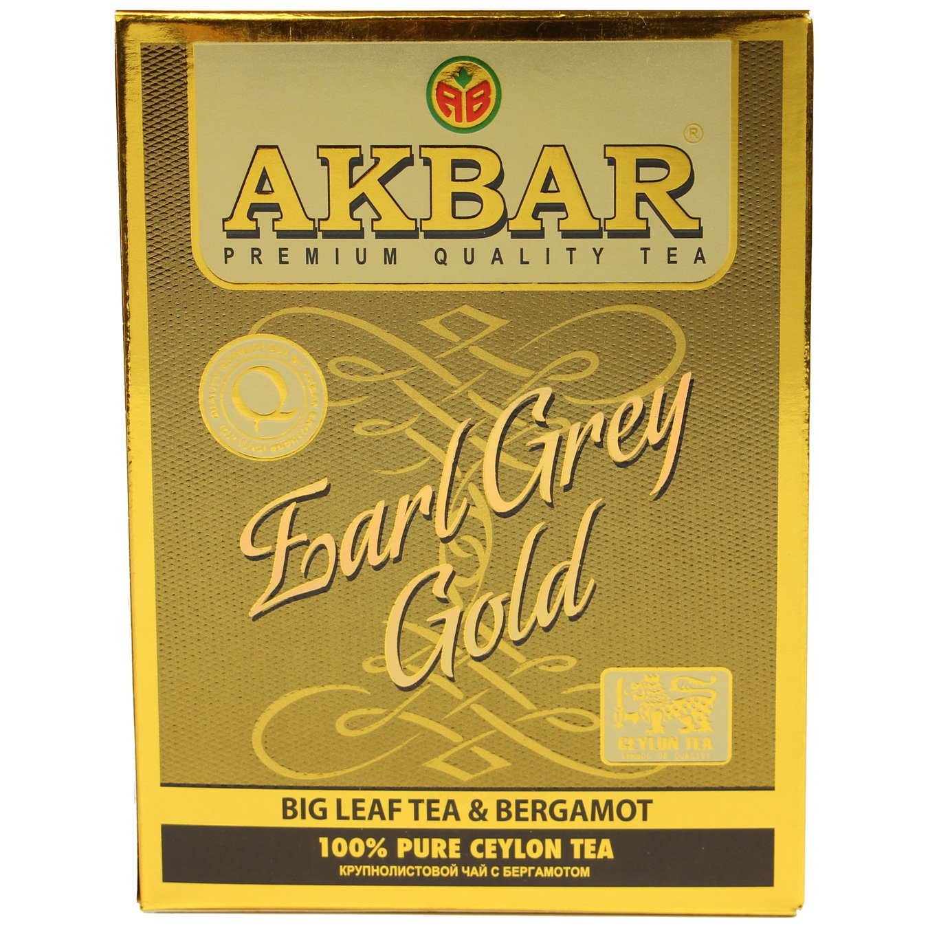 Чай черный Akbar Earl Grey Gold цейлонский крупнолистовой с бергамотом 80г