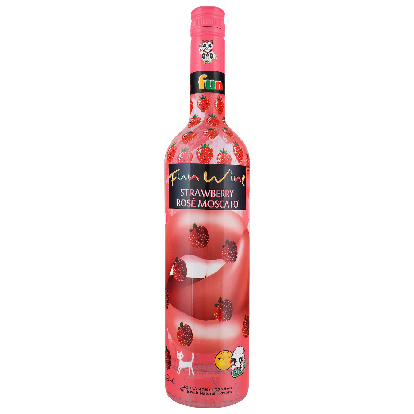 Напиток газированный на основе розового вина Moscato Strawberry 5,5% 750мл