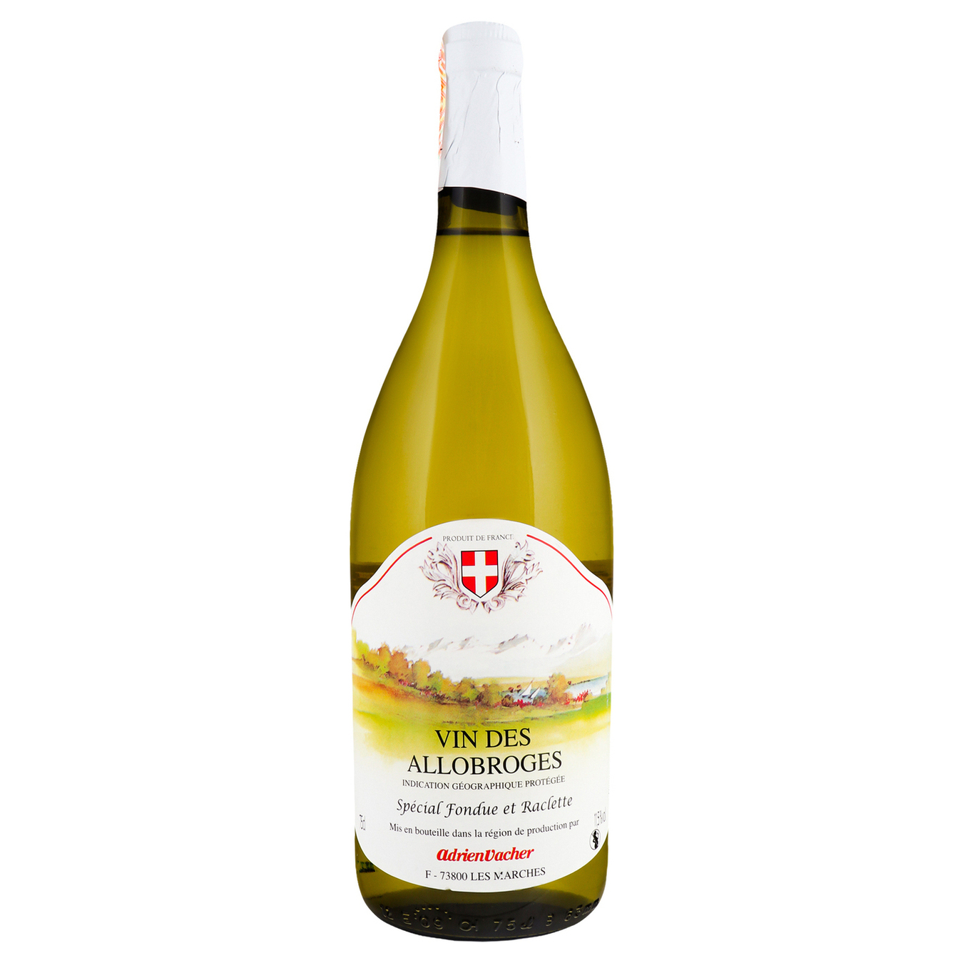 Вино Adrien VacherI Allobroges Croix de Savoie белое сухое 11,5% 0,75л