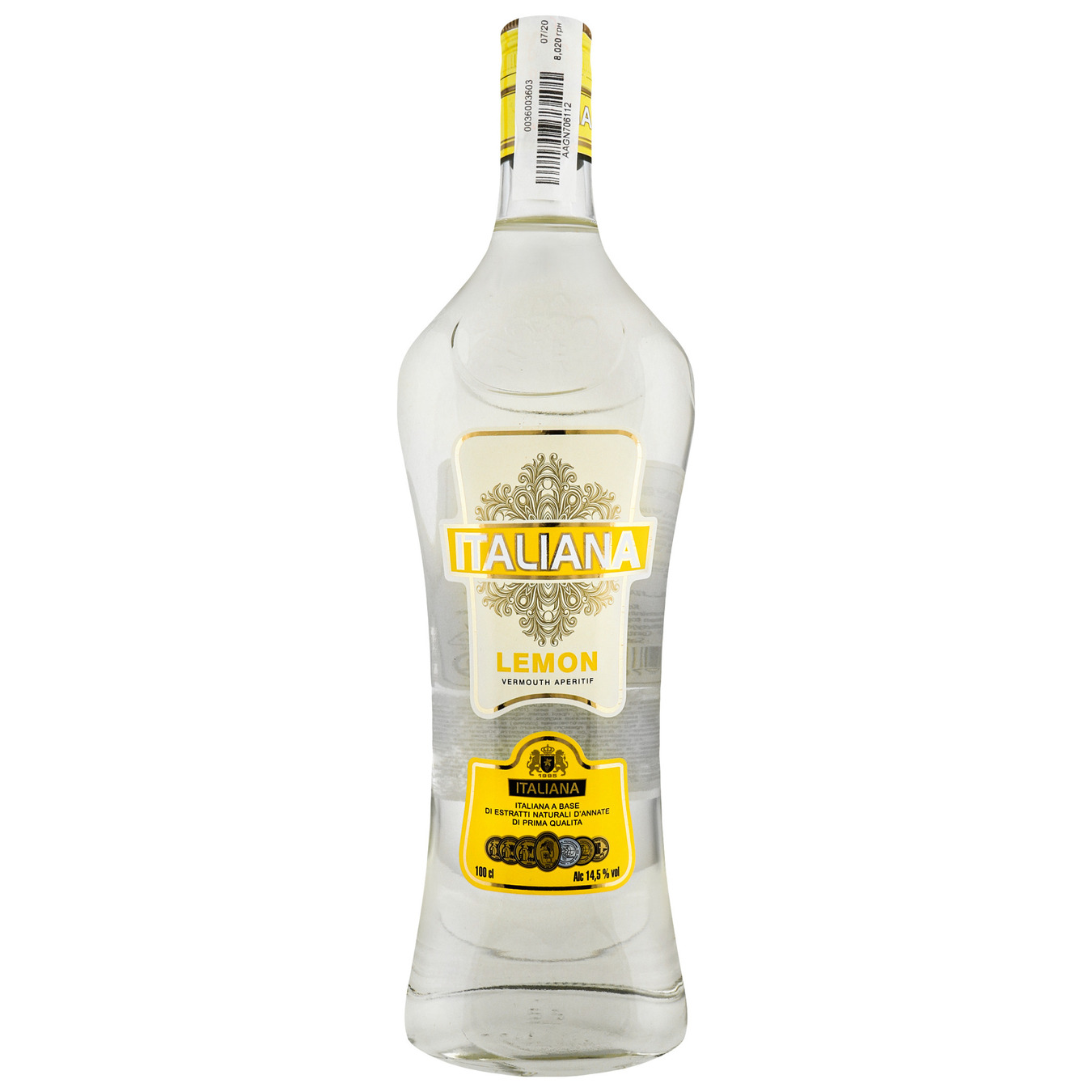 Вермут Italiana Lemon білий солодкий 14,5% 1л