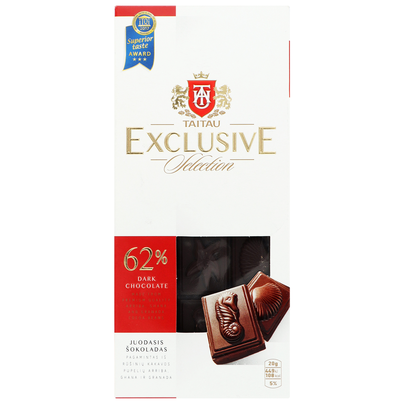 Шоколад чорний Meskenas Tai Tau Exclusive 62% 100г