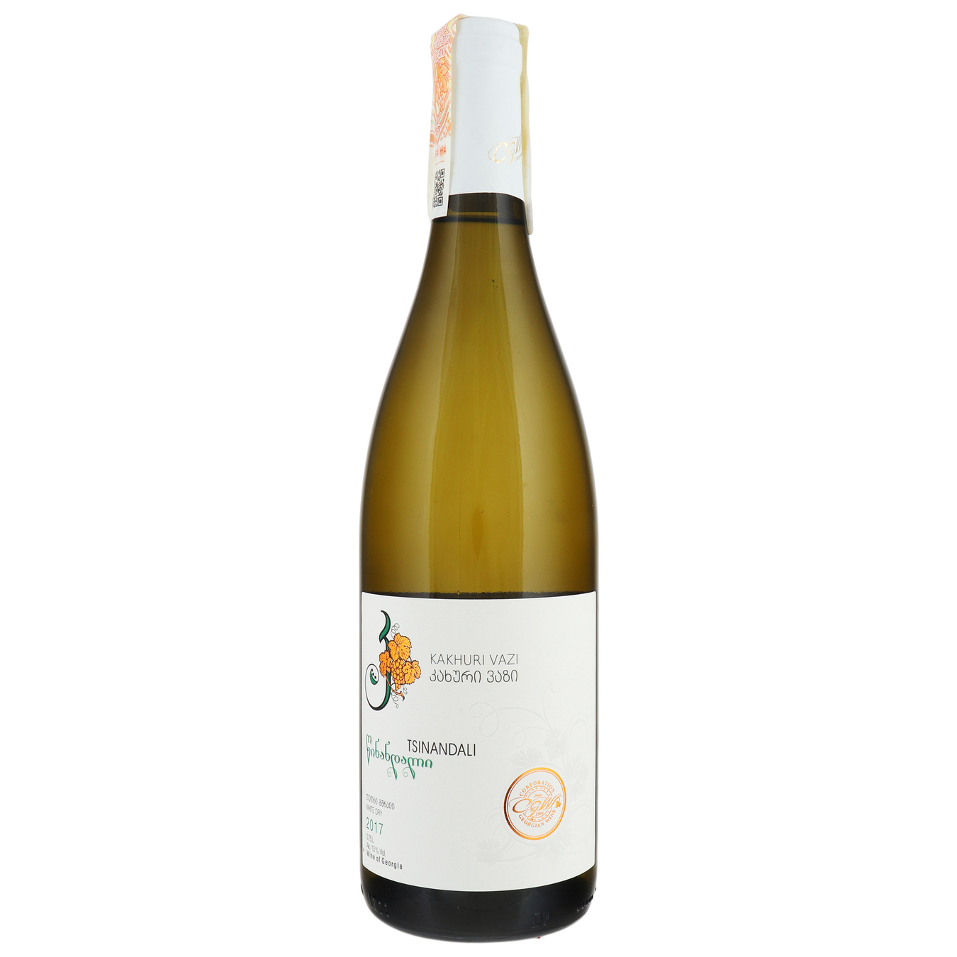 Wine Kakhuri Vazi Tsinandali white dry 13% 0,75l