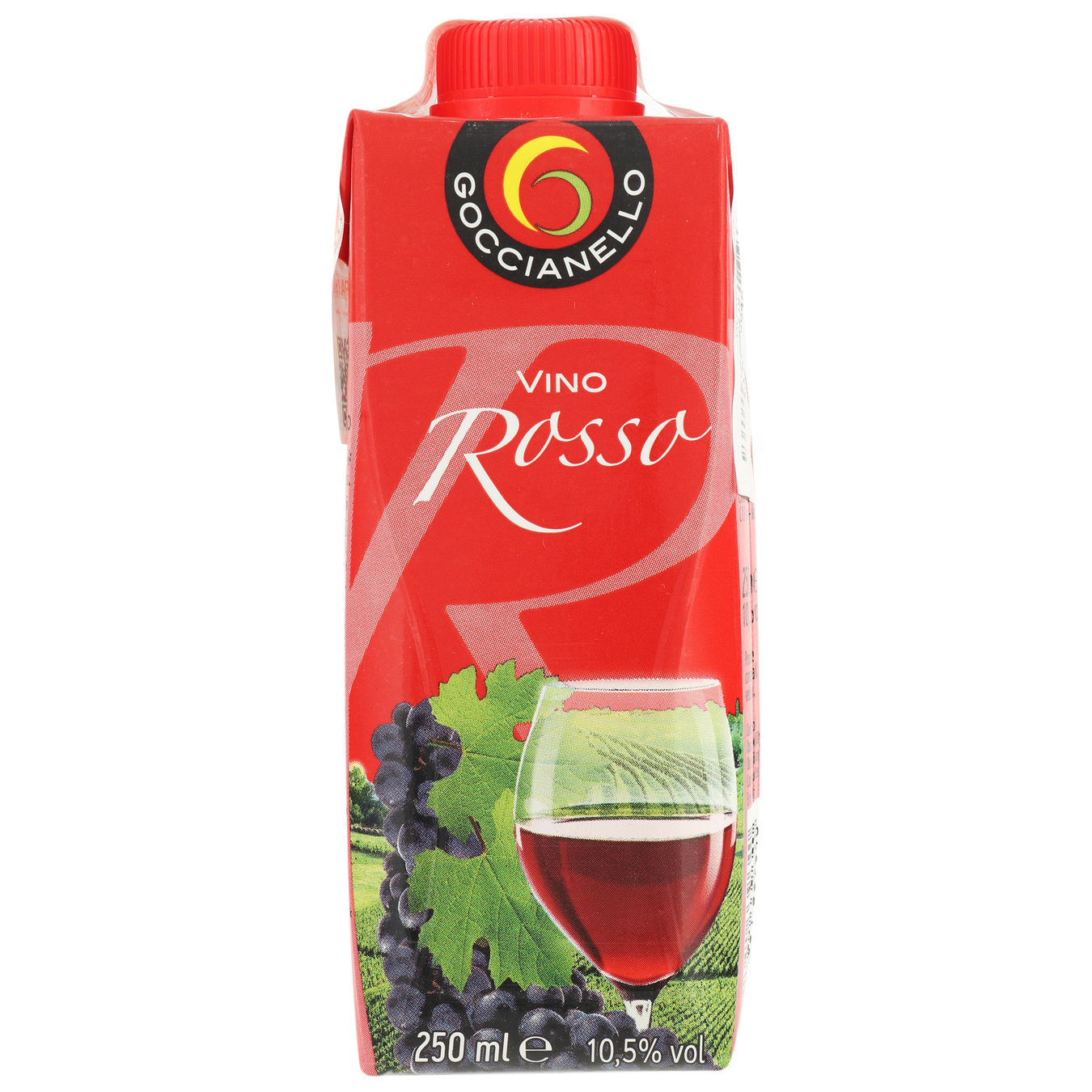 Вино Goccianello красное сухое 10,5% 025л