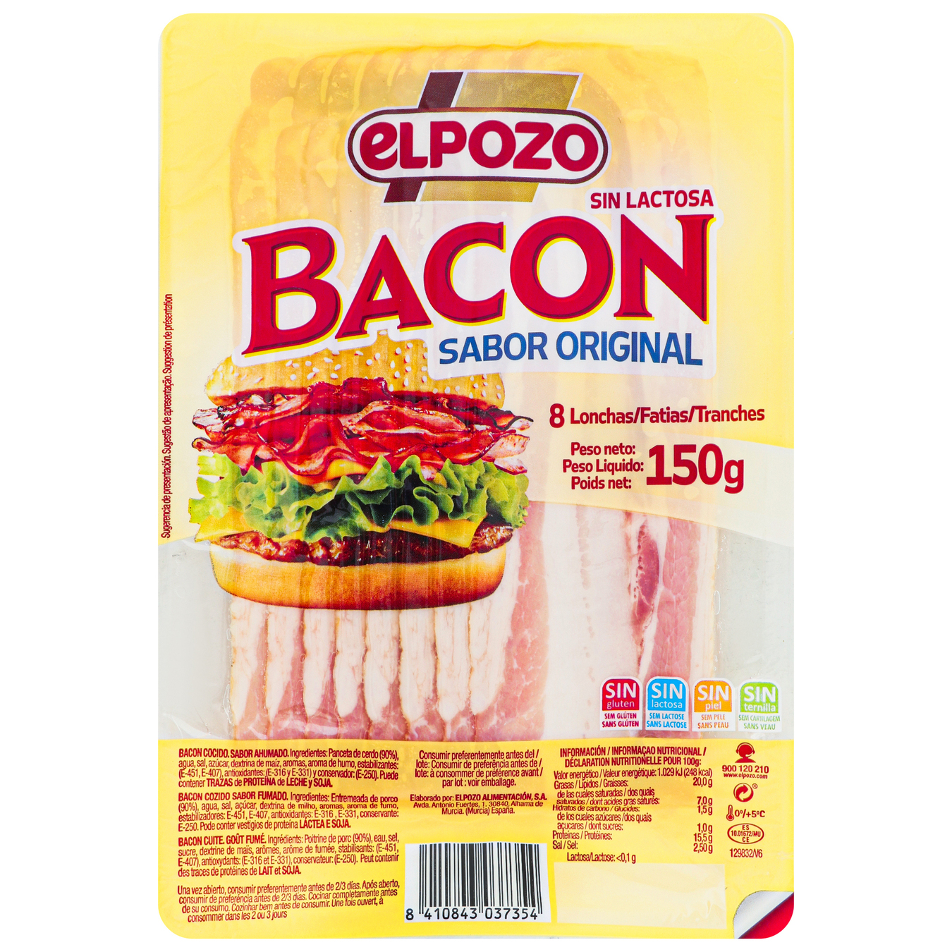 Bacon Elpozo slicing 150g