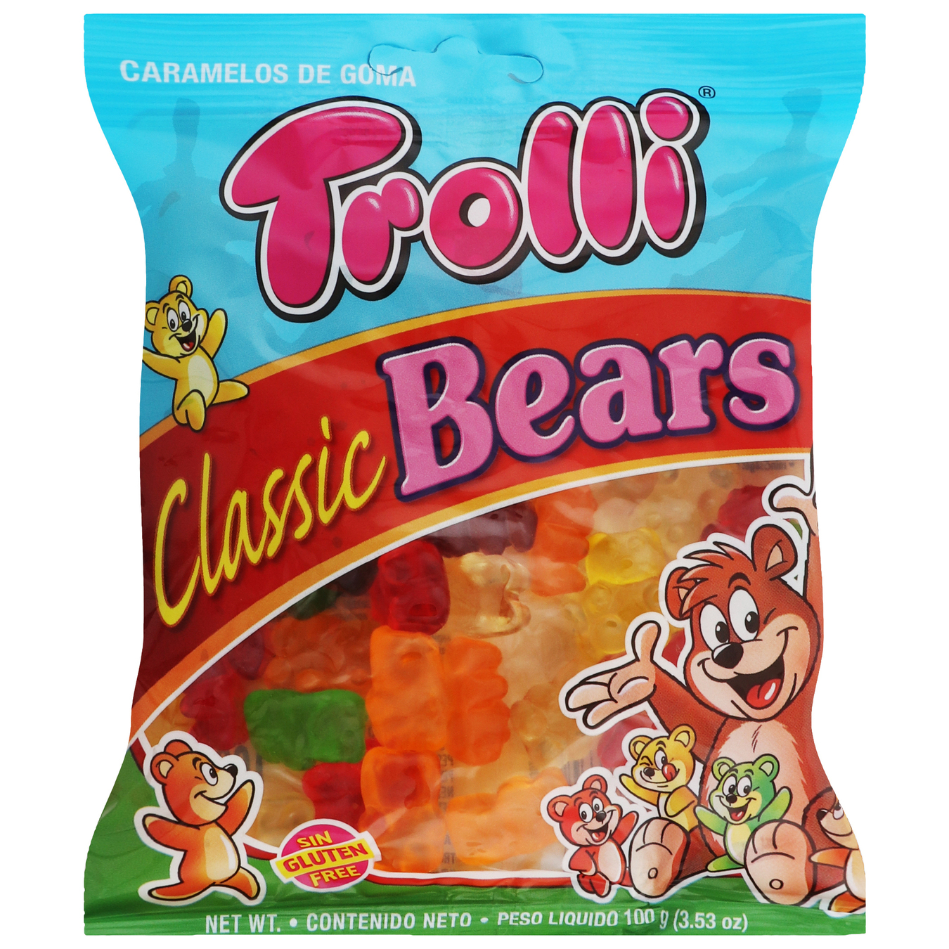 Цукерки Trolli Класичні ведмеді фруктові жувальні 100г