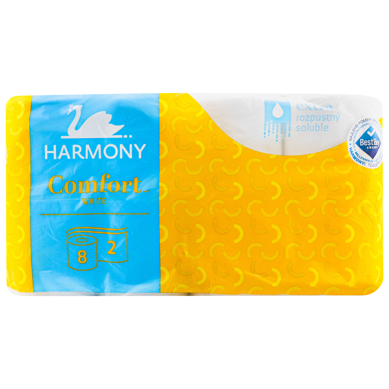 Туалетний папір Harmony Comfort 2 шари 8шт