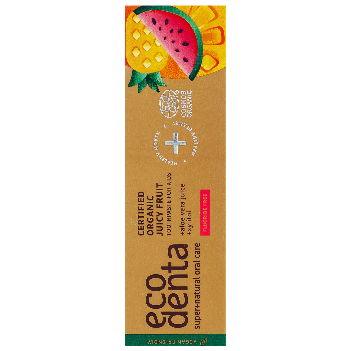 Toothpaste Ecodenta Organic with fruit juice for children 75ml 2