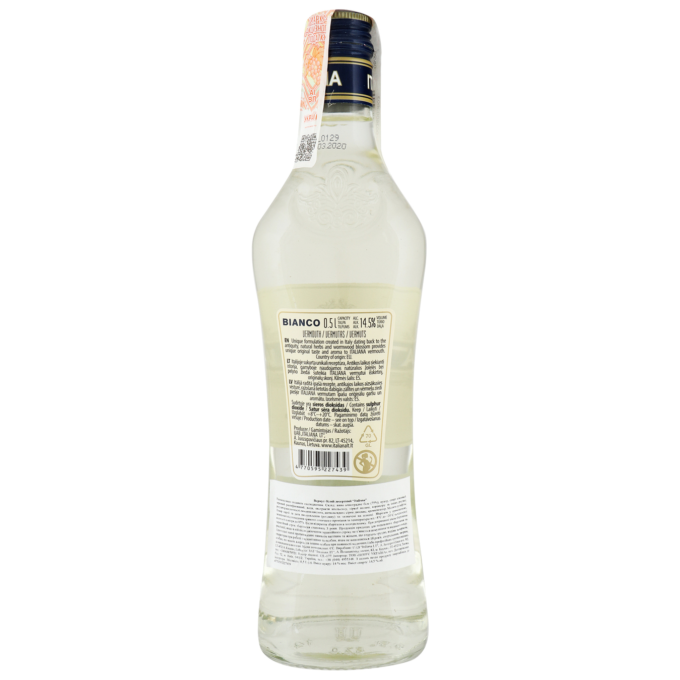 Vermouth Italiana Bianco white sweet 14.5% 0.5 l 2
