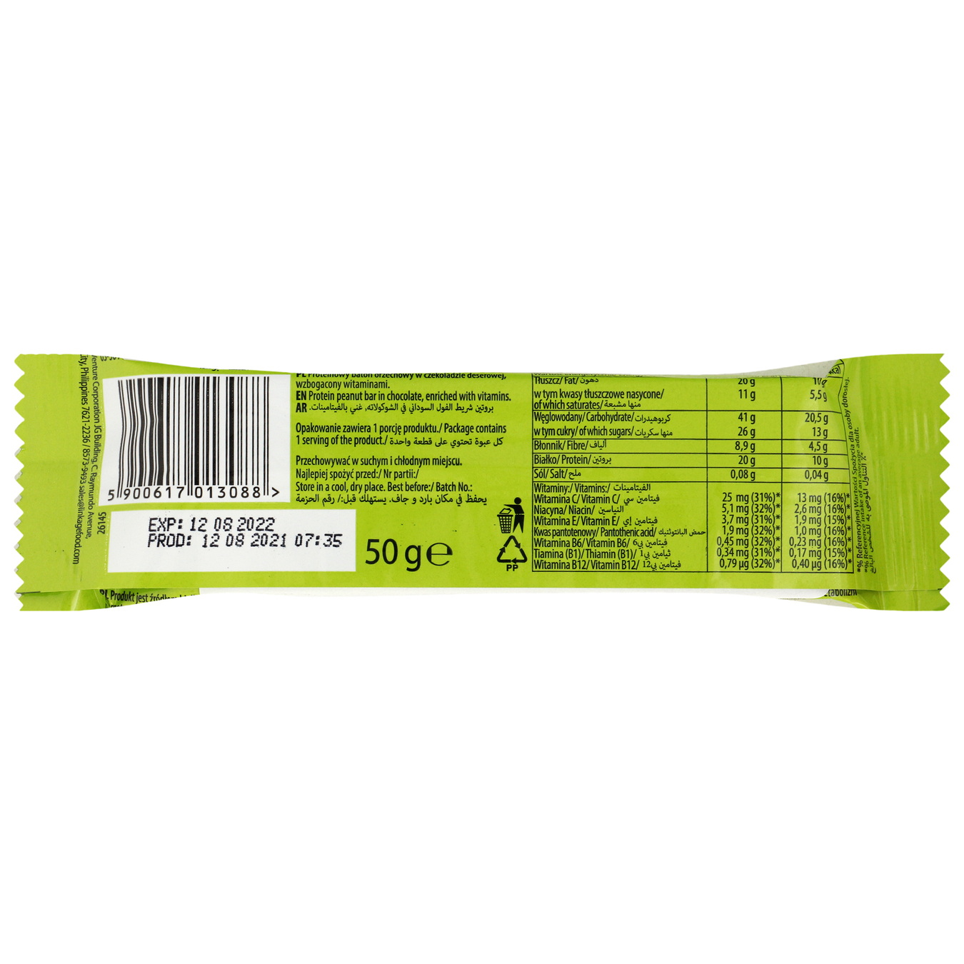 Go On With Peanuts Protein Bar 50g 2