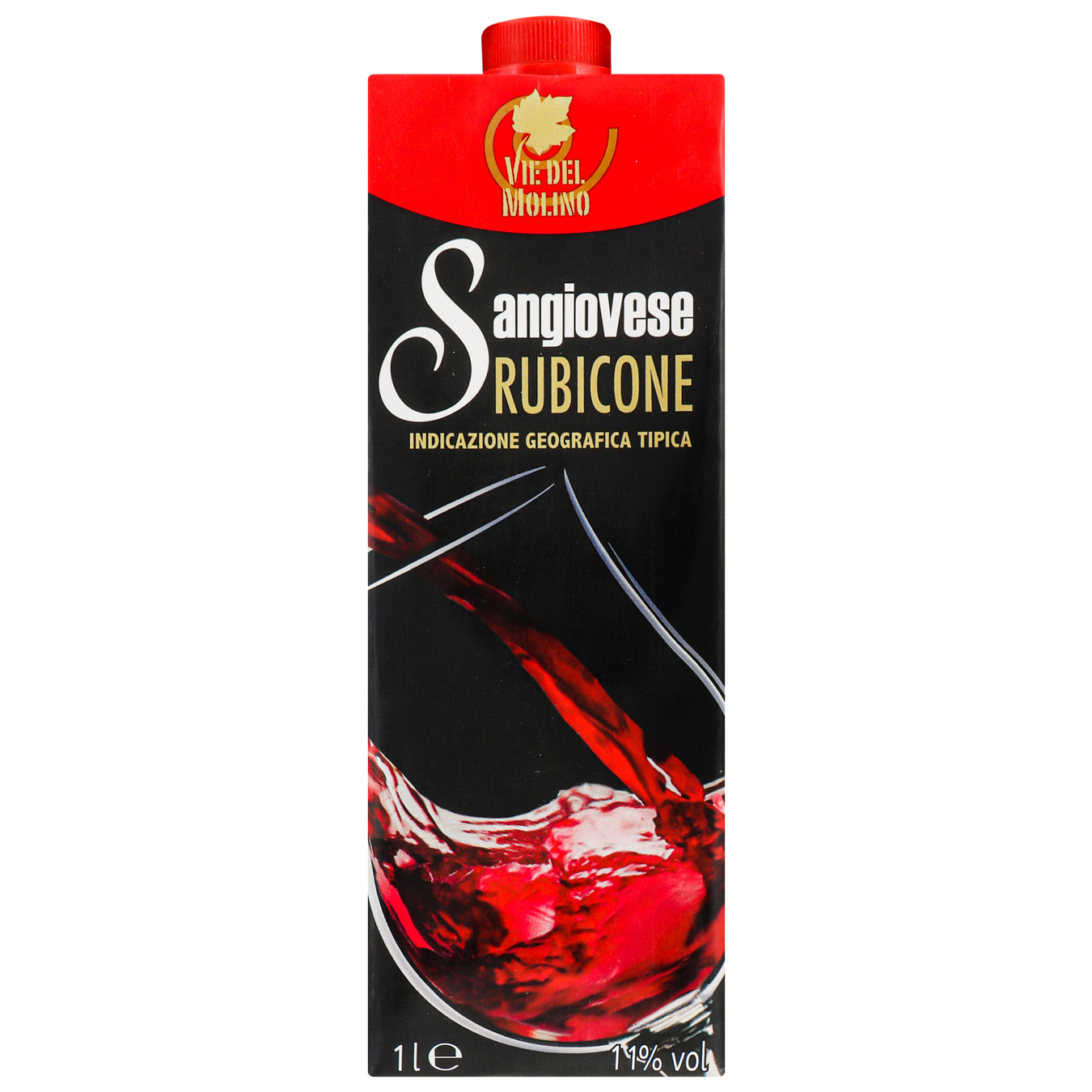 Вино Rubicone Via Del Molino Sangiovese красное сухое 11% 1л 2