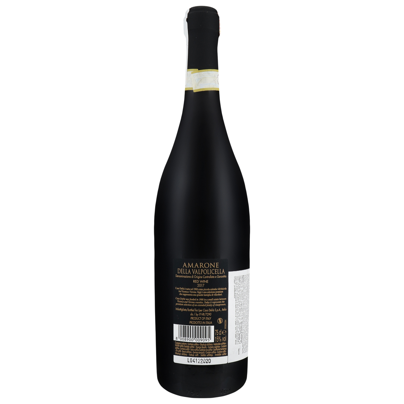 Вино Casa Defra Amarone della Valpolicella червоне солодке 15% 0,75л 2