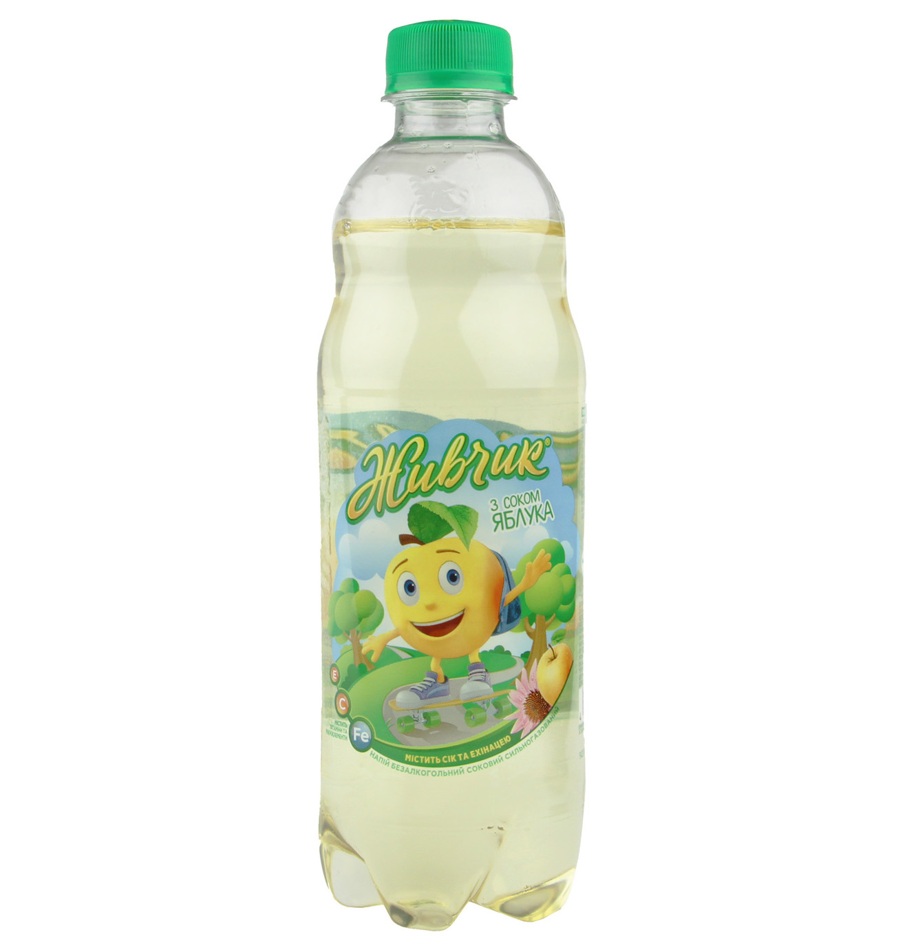 Obolon Zhyvchyk Apple Juice-Containing Carbonated Drink 500ml 
