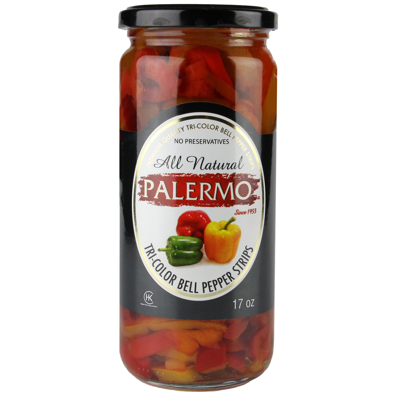 Palermo Tri-Color Pasteriuzed Bell Pepper Strips 500ml