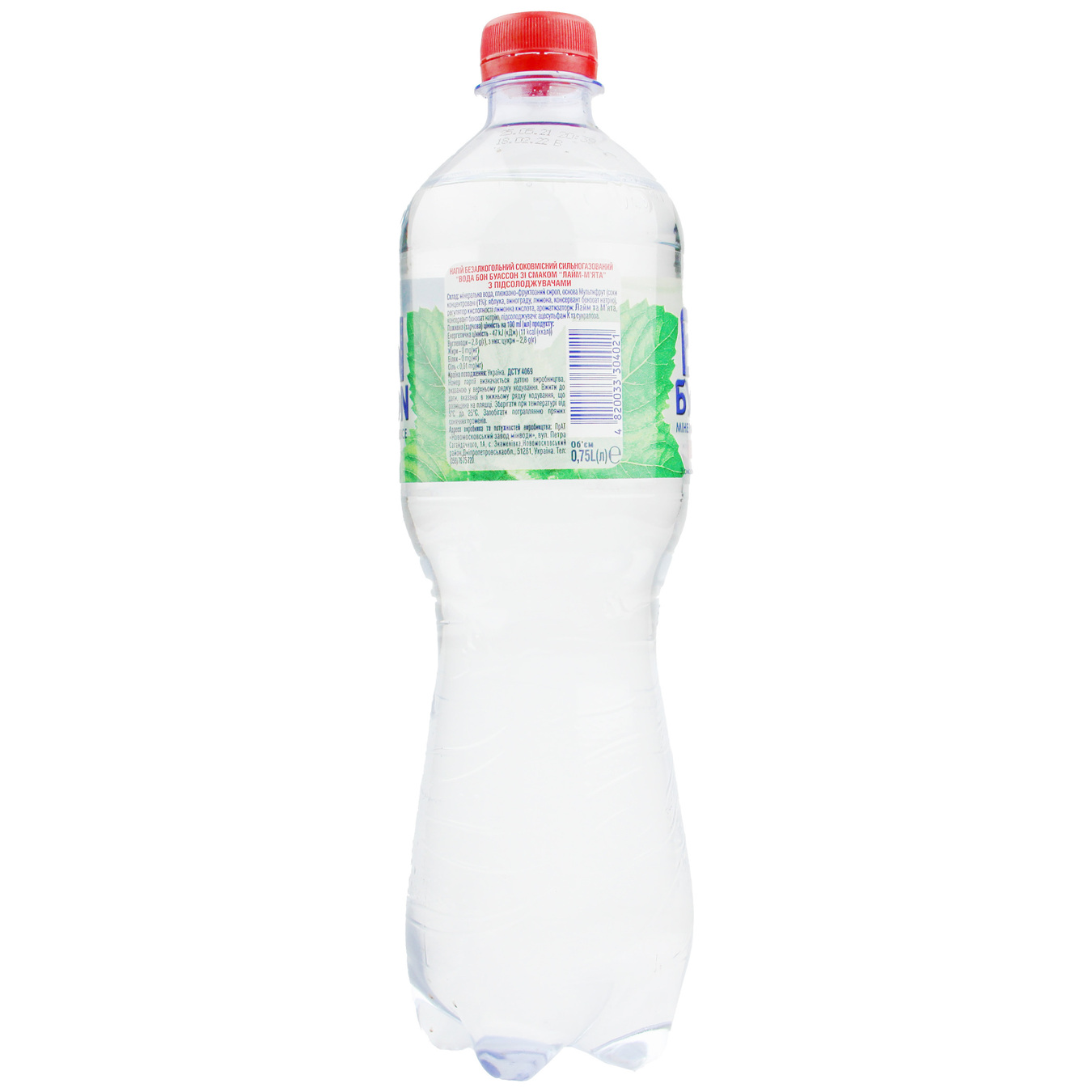 Bon Boisson mineral water strongly carbonated lime and mint 0.75 l 2